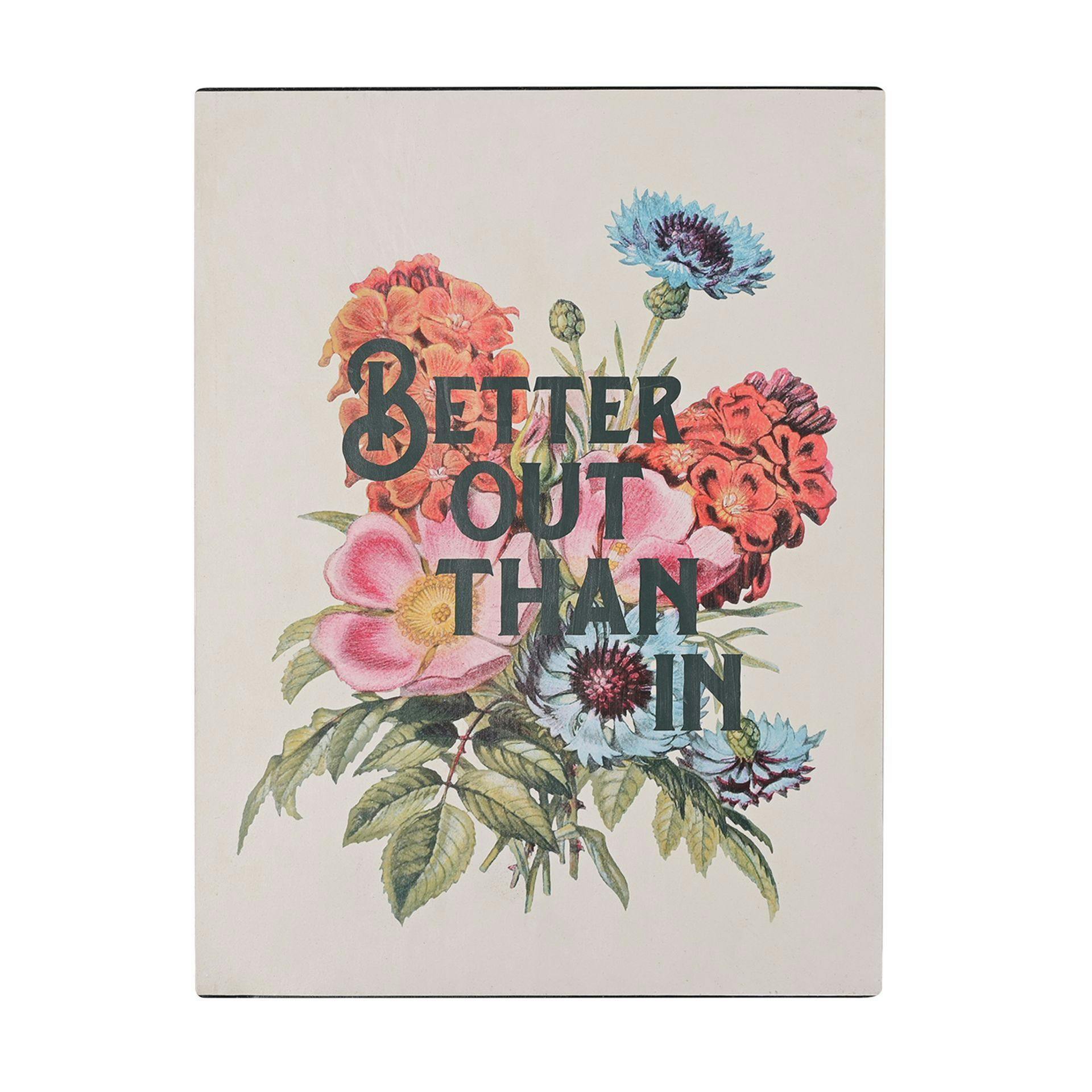 Rackhams Light Wall Plaque - Better Out Than In