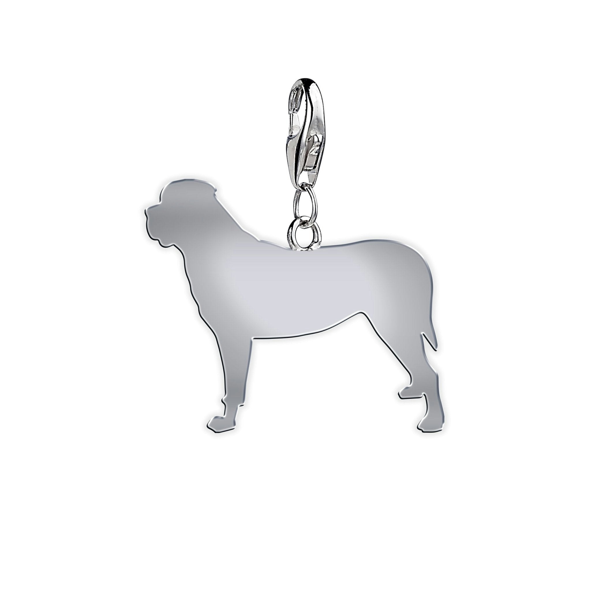 Mylee London Silver Mastiff Silhouette Charm - Yes - Clip On Charm