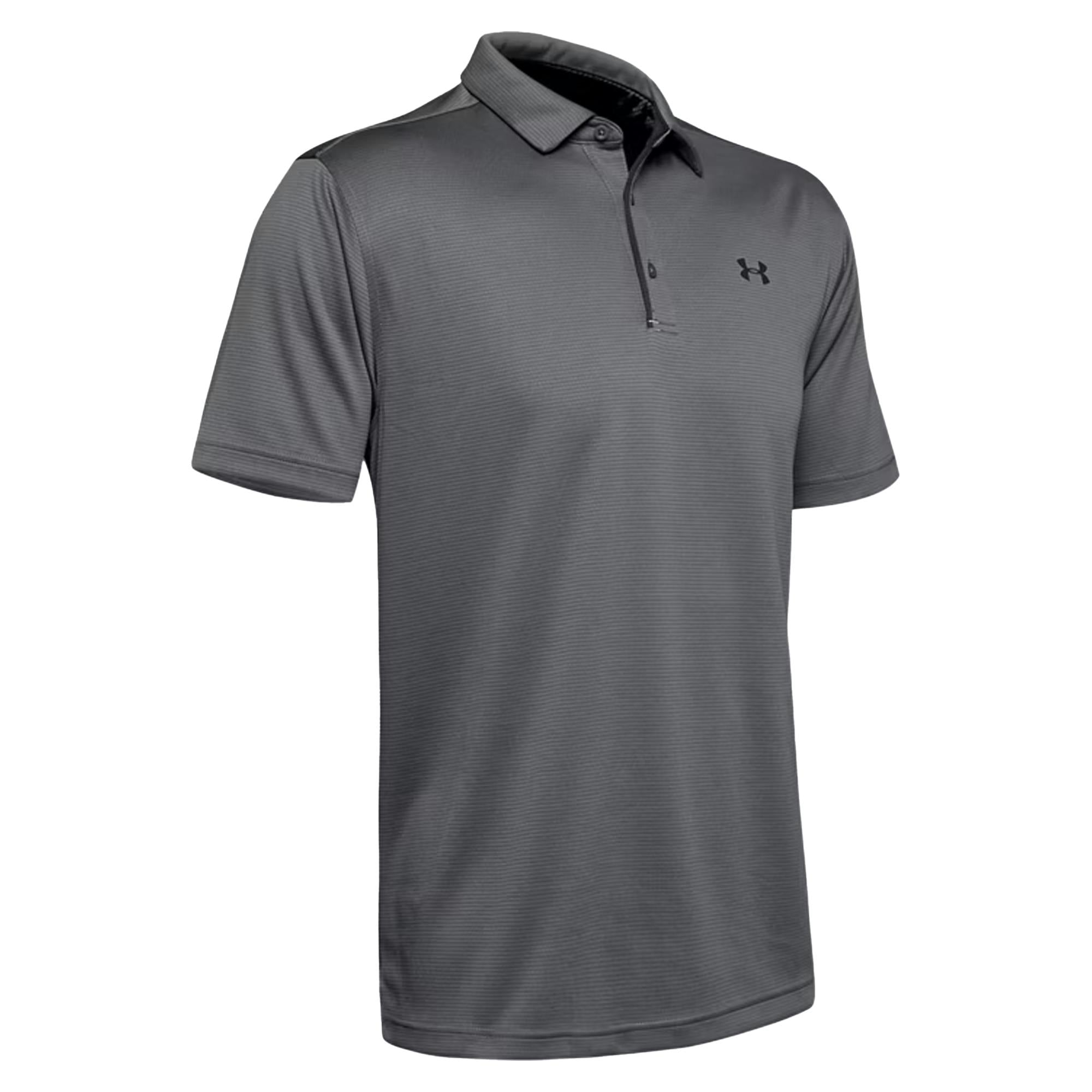 Under Armour Men's Black Tech Polo Shirt - Graphite/ - Graphite/ - S - 100% Polyester