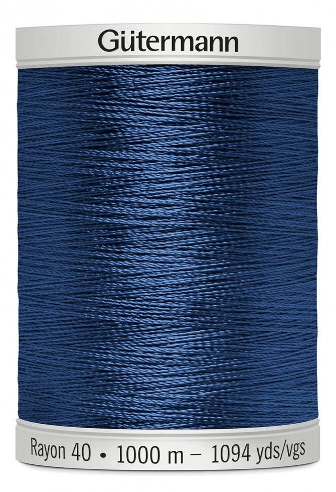 Gutermann No 40 Sulky Rayon Embroidery Thread 1000M Rayon Thread Suitable For Embroidery - 1076 - 1000 Metres