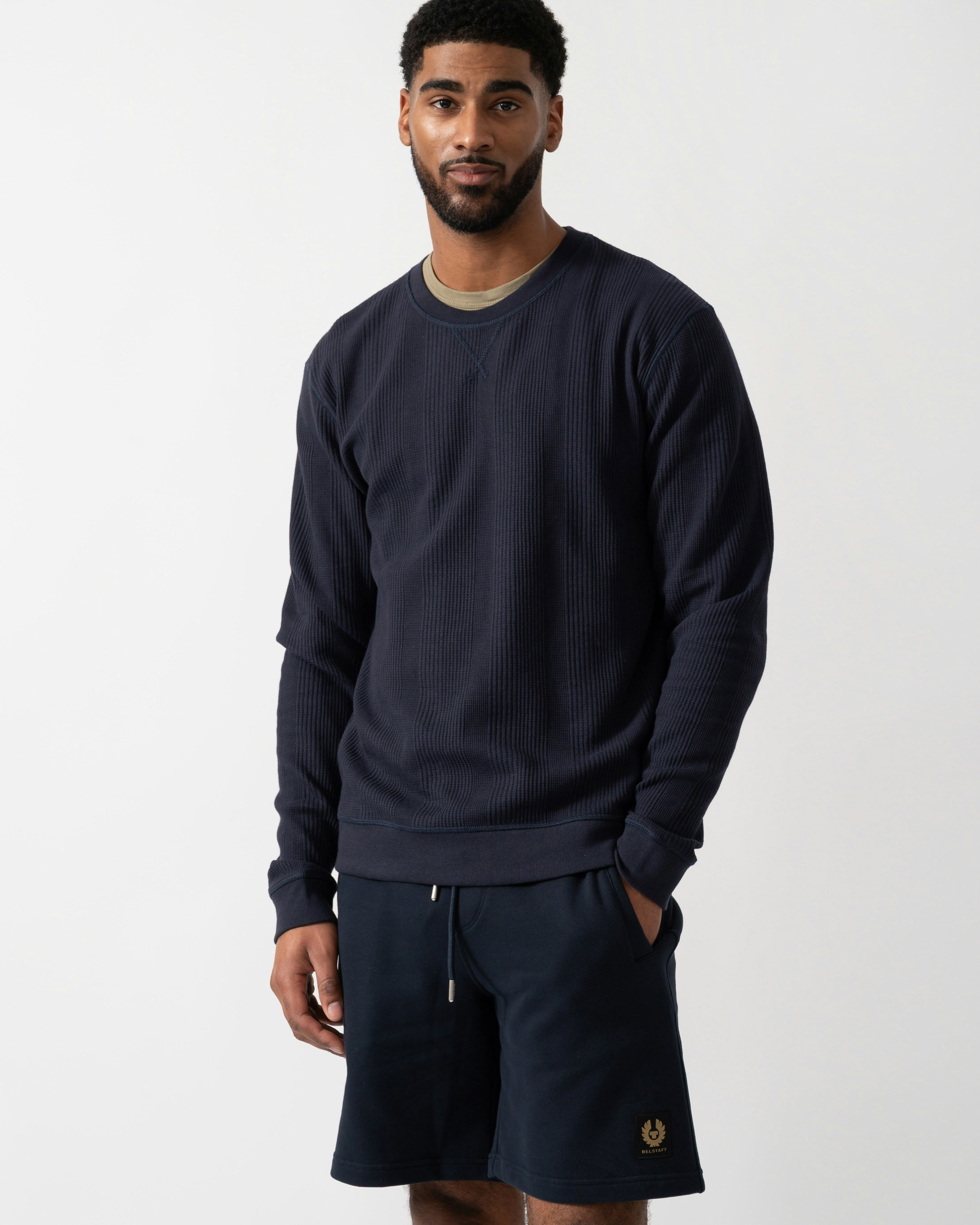 Boss Men's Orange/Dark/Blue Structure Loungewear Sweatshirt - 403 - 403 - Xl