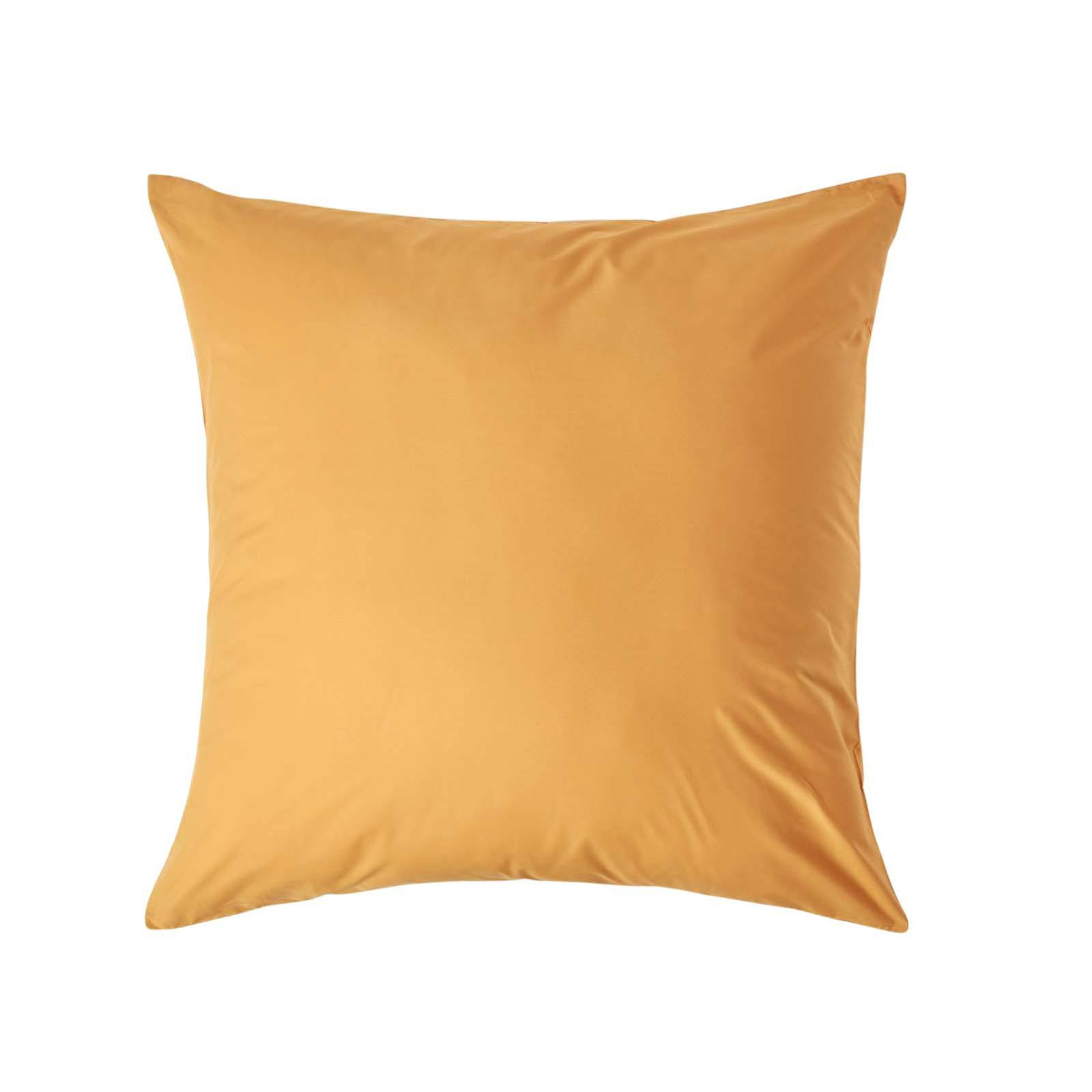 Rackhams Crisp & Cool 200 Tc Egyptian Cotton Percale Housewife Pillowcase, European Size - Mustard - 80 X 80 Cm