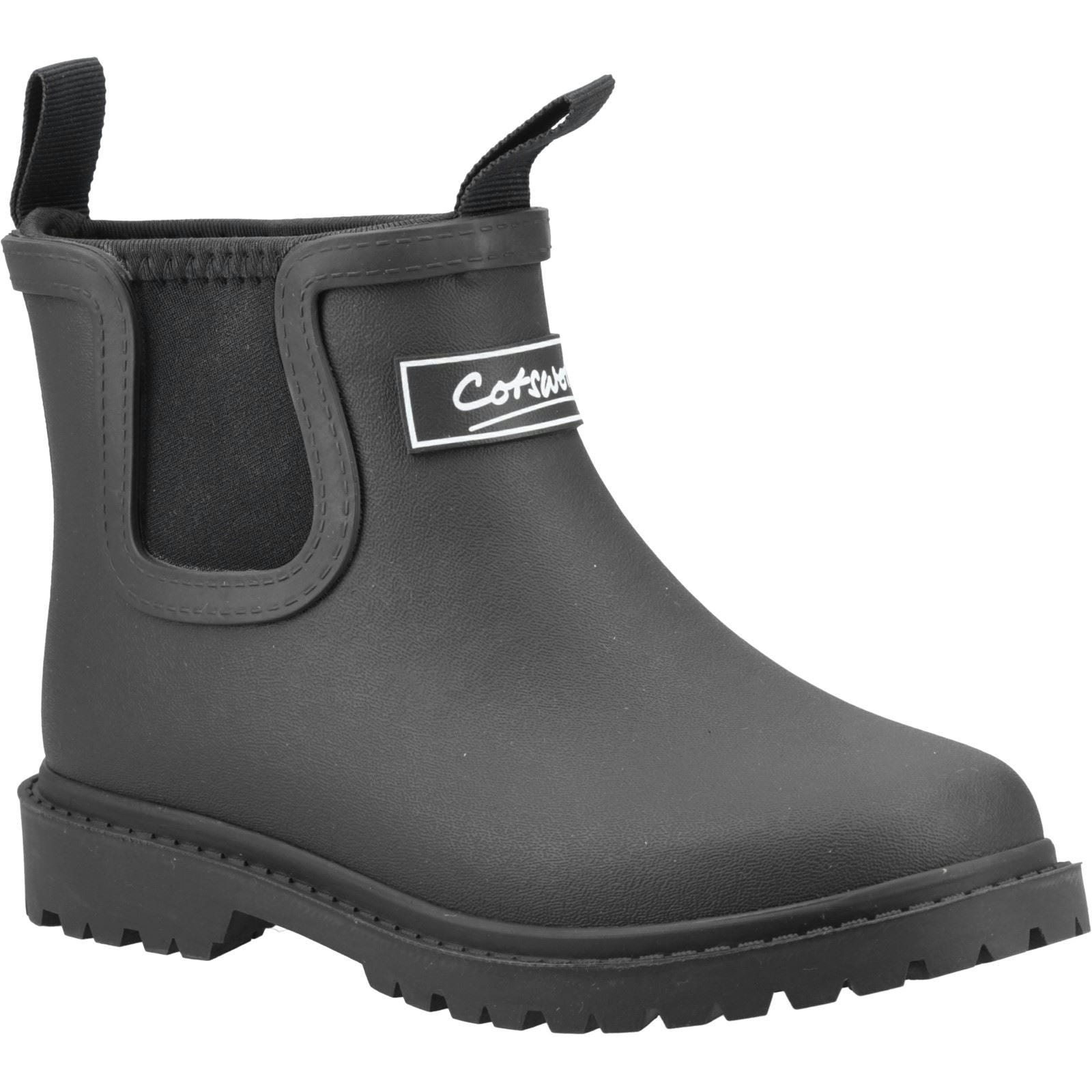 Cotswold Unisex Kids Black Barton Synthetic Wellington Boots - Size 11