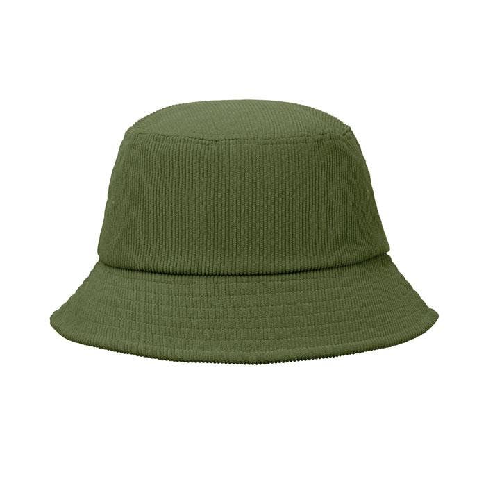 Midocean Green Scoop Plain Corduroy Bucket Hat - Army - One Size - Army - 100% Polyester