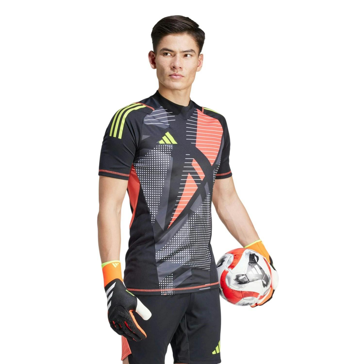 Adidas Men's Black Tiro 24 Pro Slim Goalkeeper Jersey - S - 100% Recycled Polyester