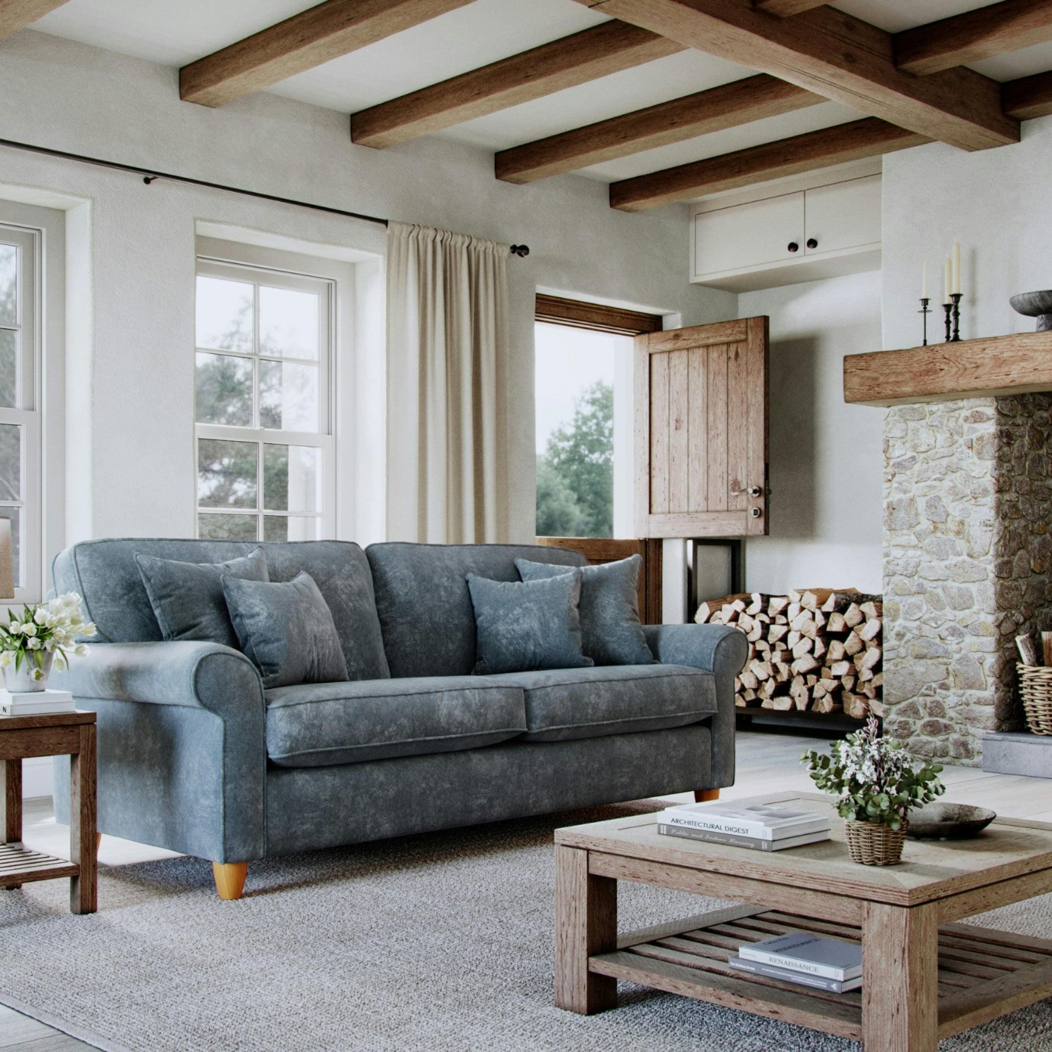 Rackhams Abingdon Large Sofa - Steel