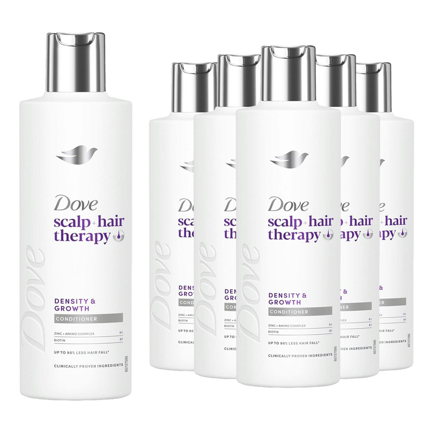 Dove Scalp + Hair Therapy Density & Growth Conditioner 6X250ml Biotin & Zinc - Image 4