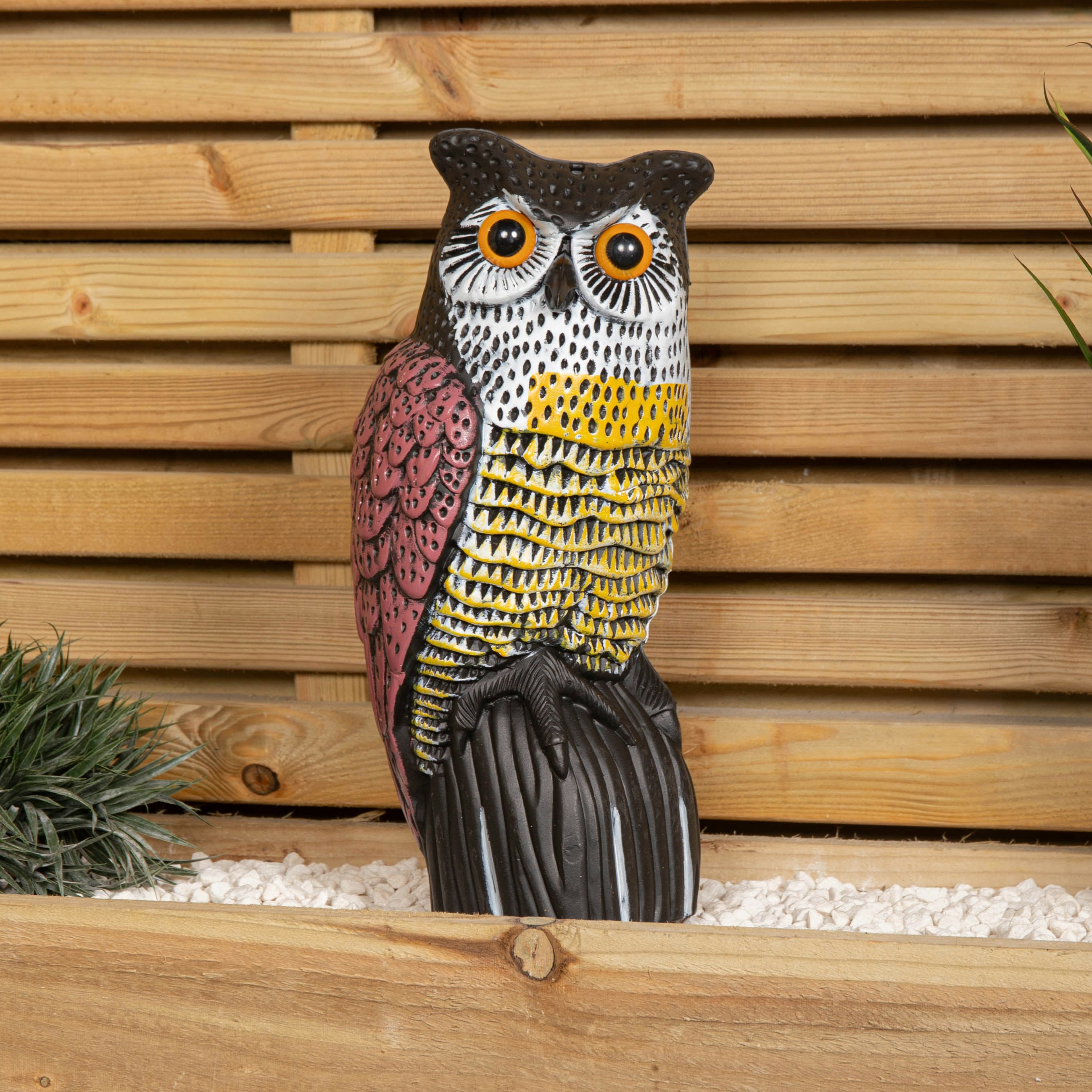 Rackhams 35Cm Large Outdoor Plastic Owl Bird Deterrent