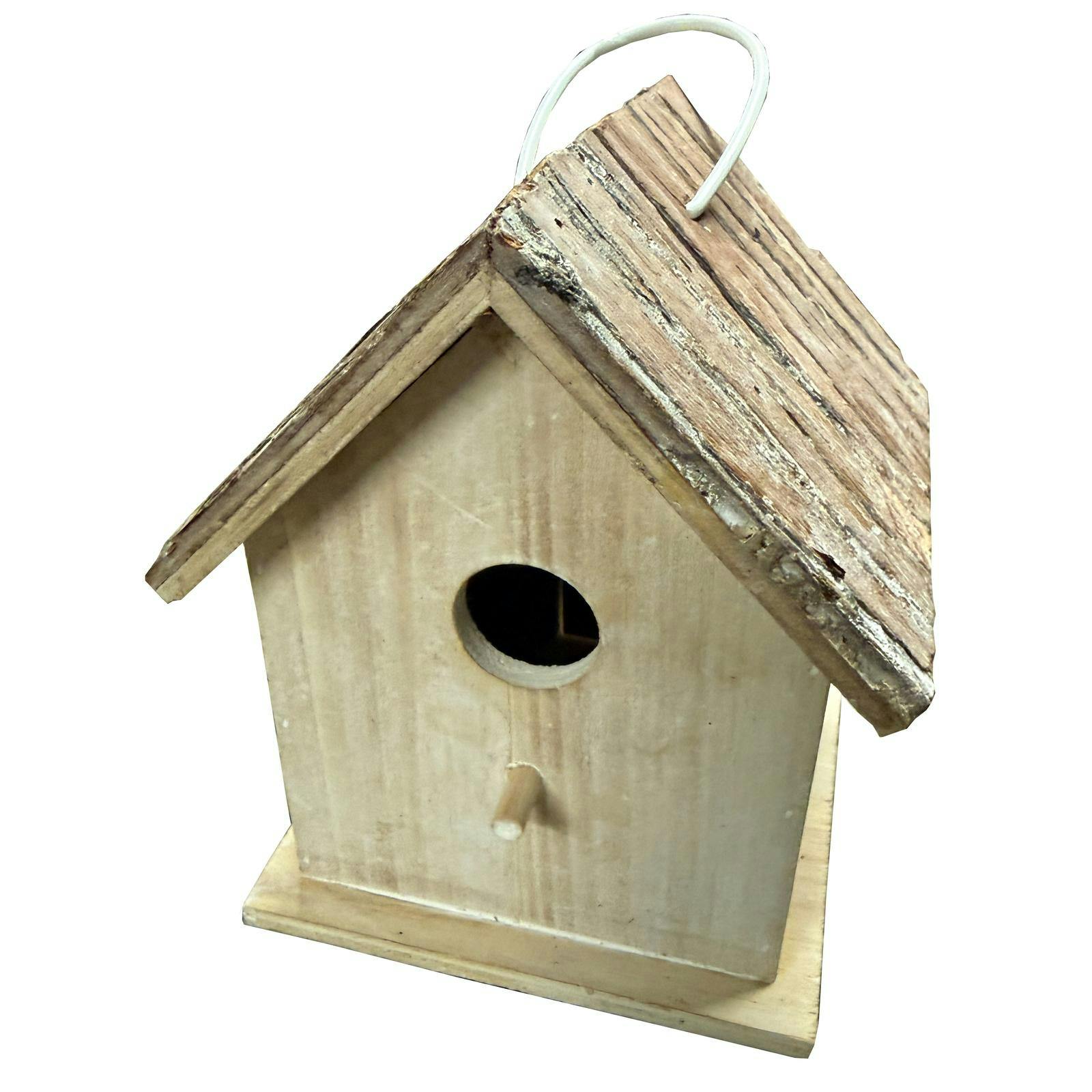 Hill Interiors White/Brown Rustic Wild Bird House - One Size - 100% Mixed