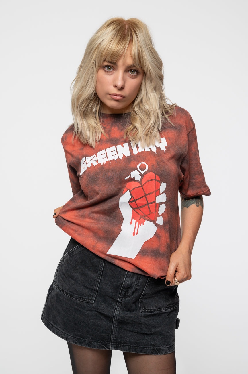 Paradiso Clothing Unisex Green Day American Idiot Dye Wash T Shirt - L