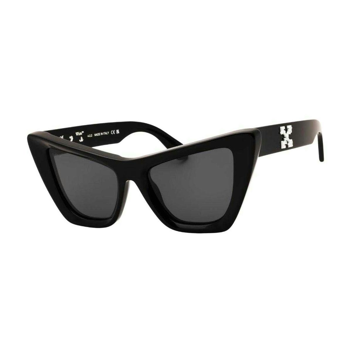 Off-White Women's White/Black Off- Off Edvard Sunglasses - Black/Dark Grey - One Size - 100% Mixed