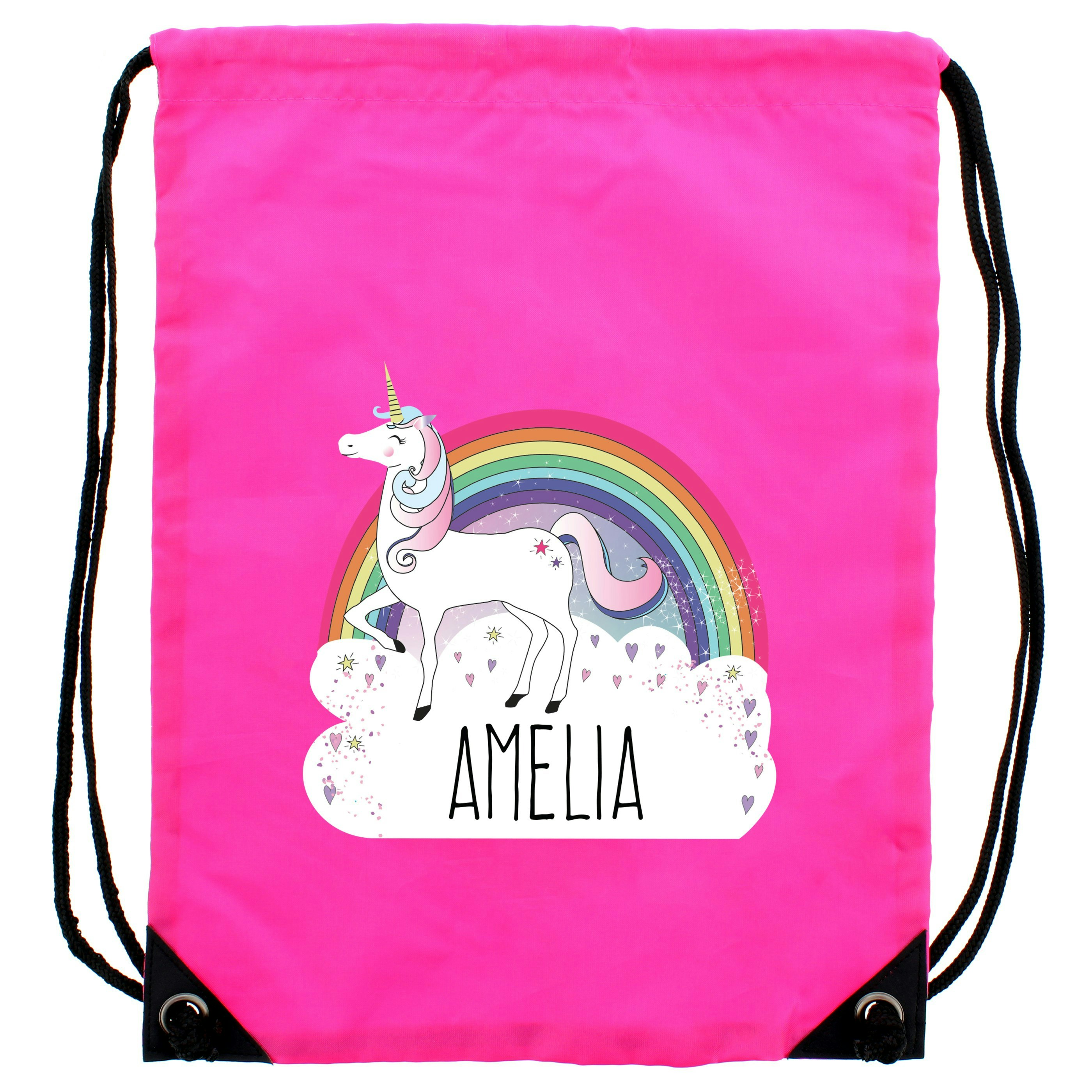 Personalised Memento Company Pink Personalised Unicorn Kit Bag