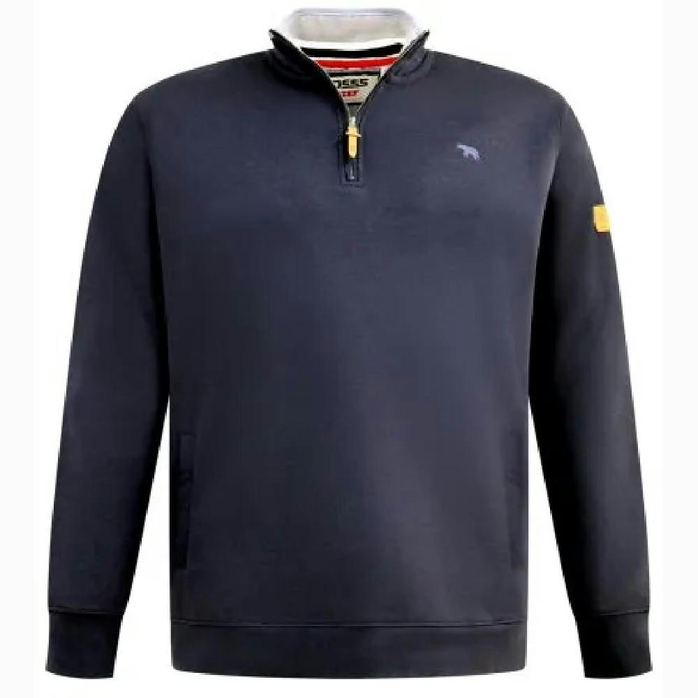 Duke Men's D555 Russel Embroidered Logo Fleece Kingsize Sweatshirt - Navy - 8XL - Navy - 60% Cotton/40% Polyester
