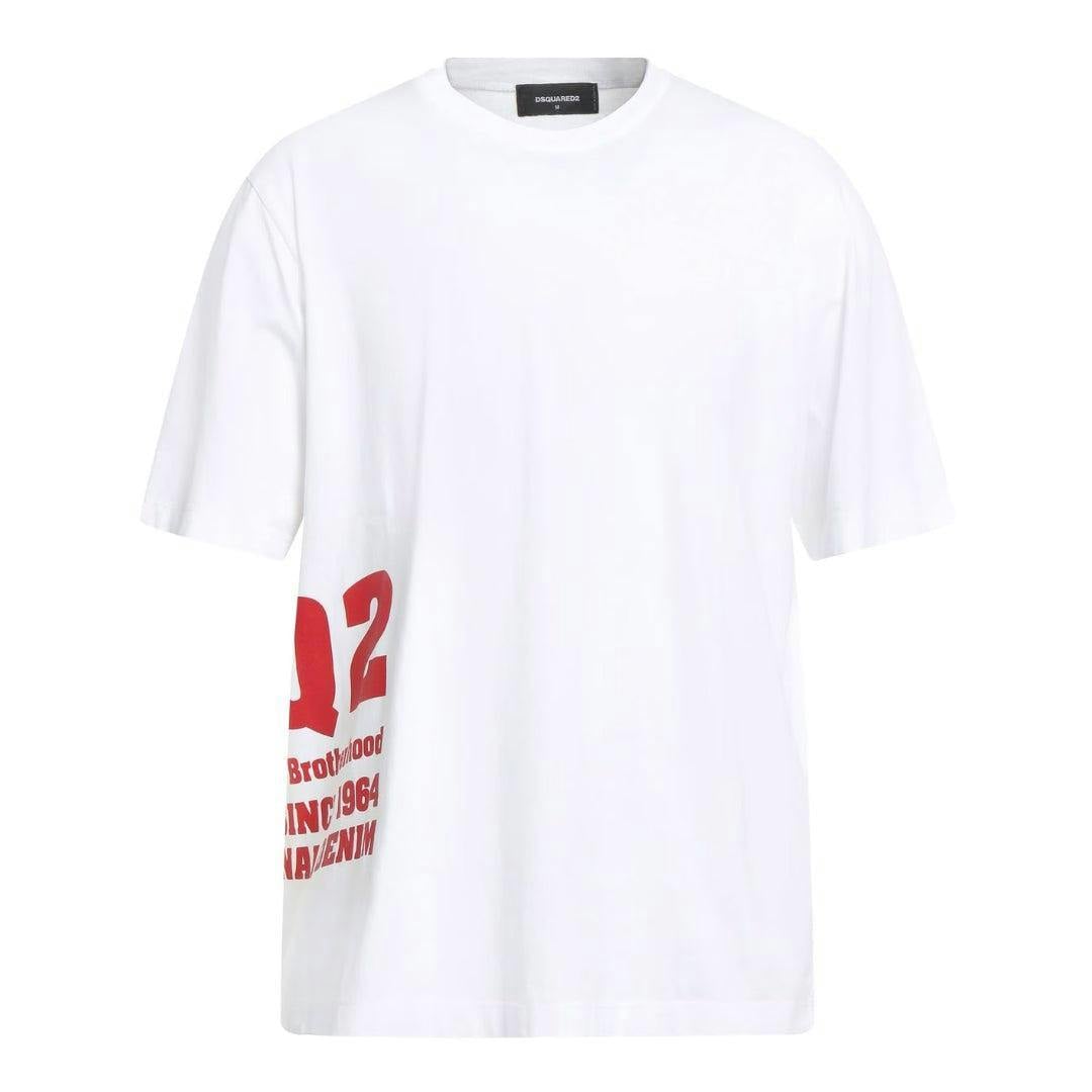 Dsquared2 Men's White Side Logo T-Shirt - M - 100% Cotton