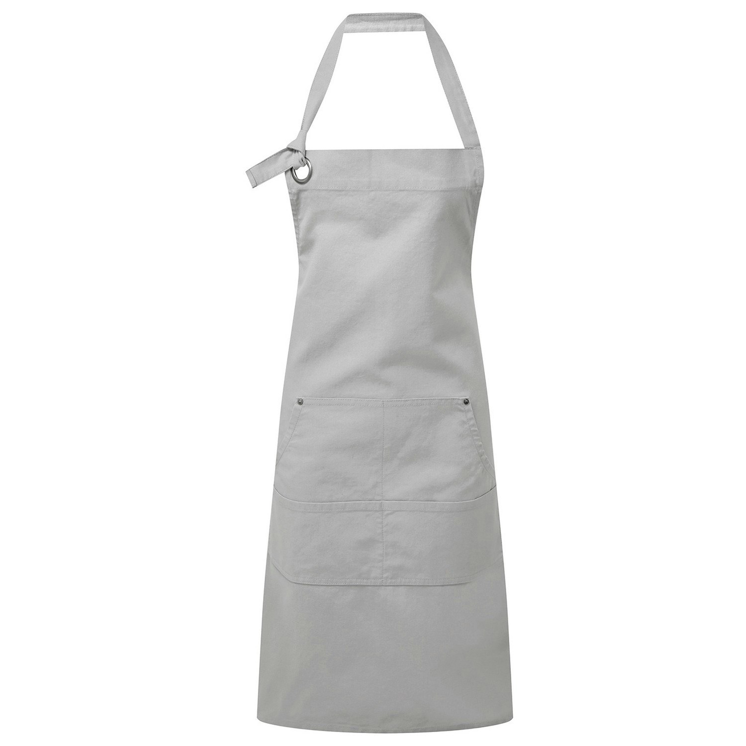 Premier Unisex Adult Cotton Canvas Pocket Apron - Silver - Image 3