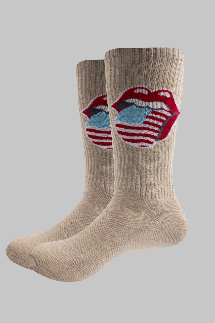 Paradiso Clothing Men's The Rolling Stones Us Tongue Socks