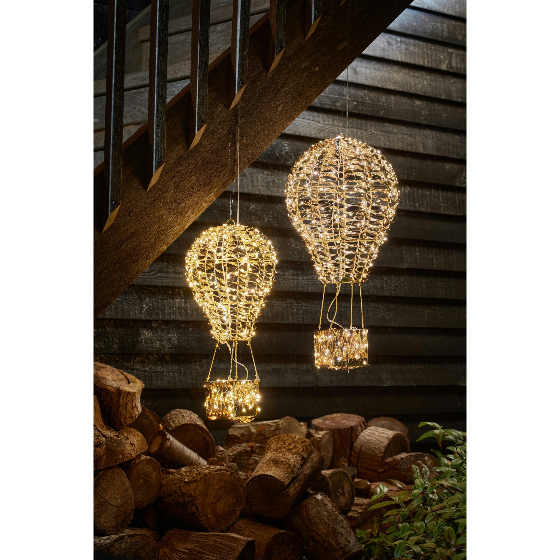 Rackhams Gold/Light Twist Hot Air Balloon 50Cm Lv - One Size