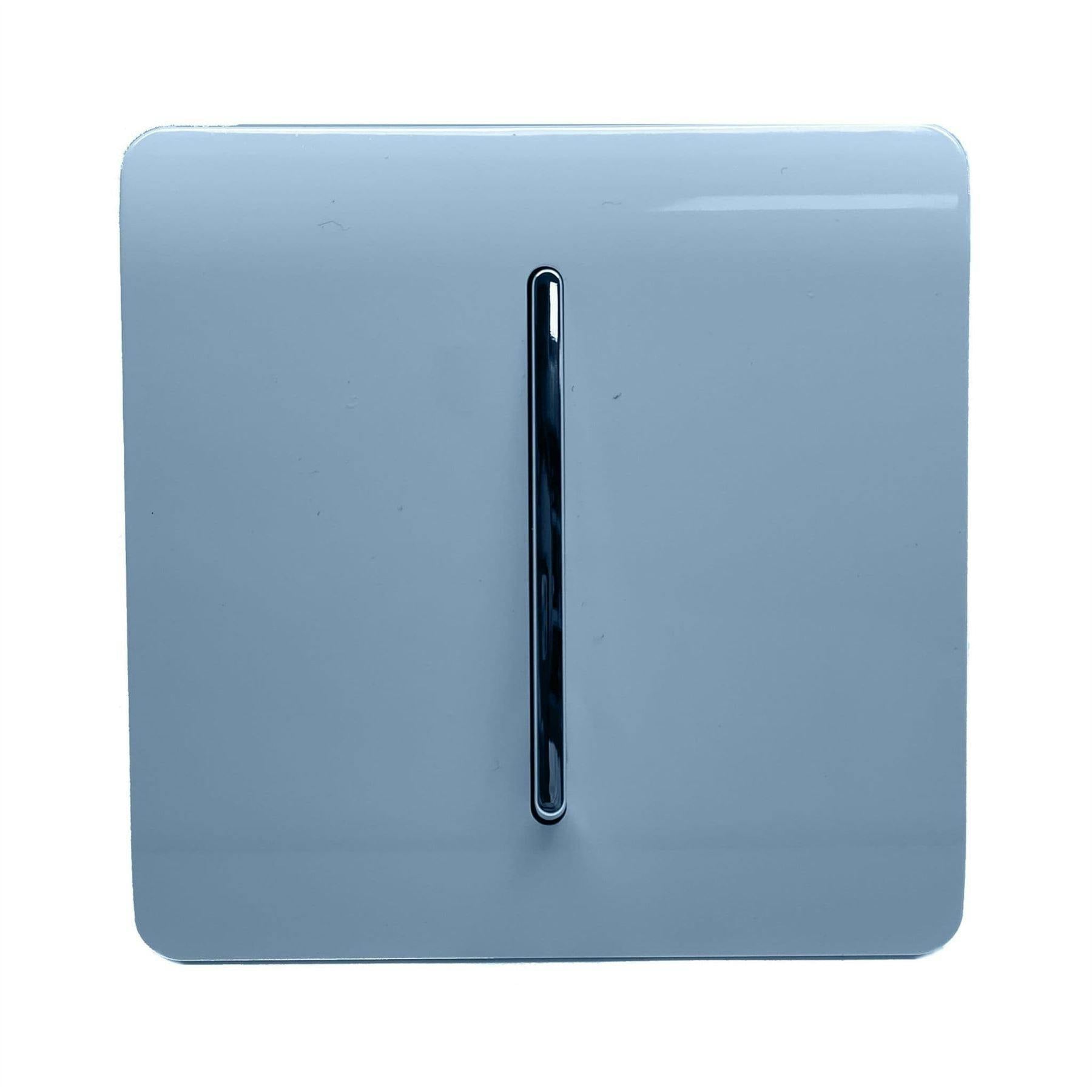 Trendi Switch Trendi 1 Gang 2 Way 10 Amp Rocker Chrome Light Switch Glossy Sky - Image 7