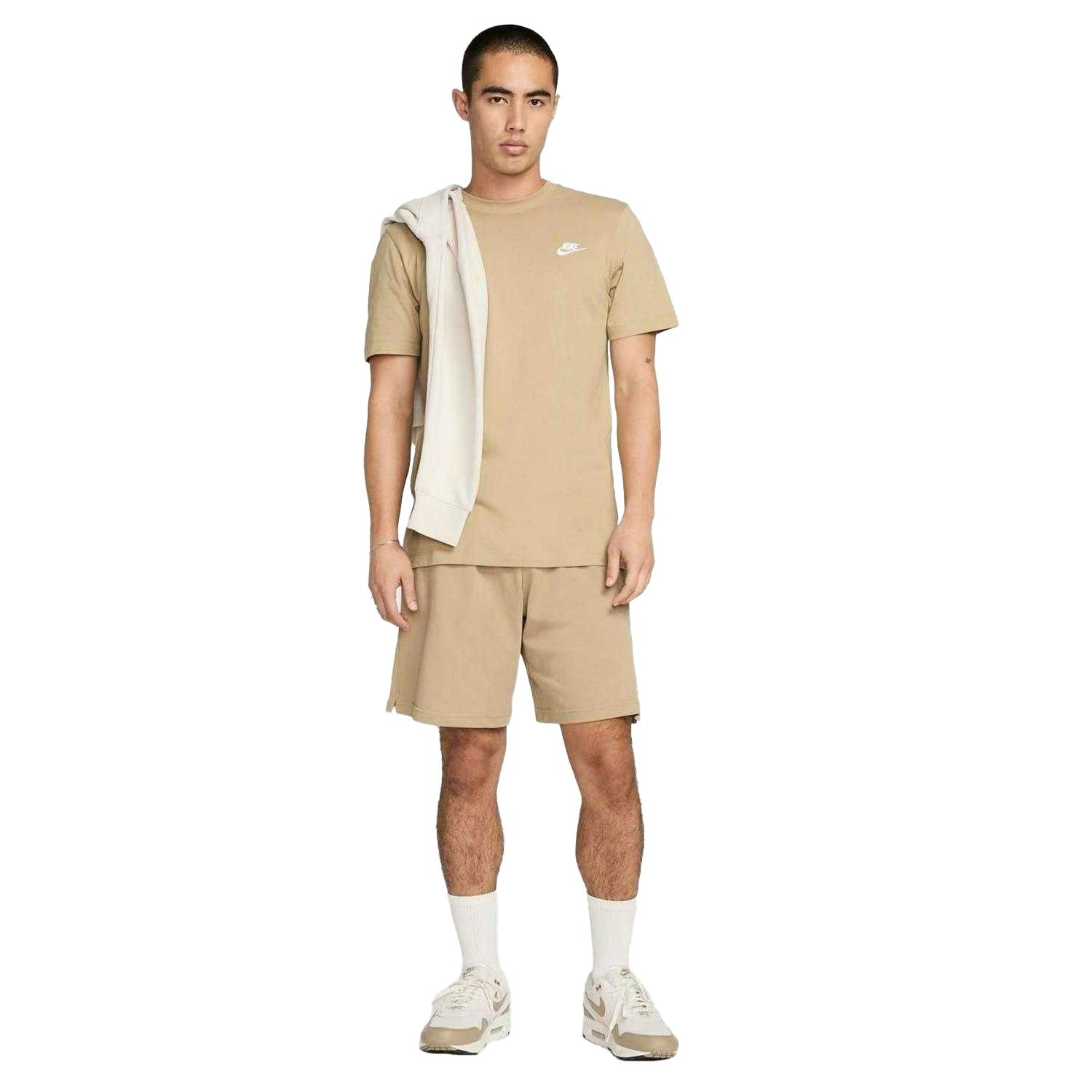 Nike Men's Club T-Shirt - Khaki - S - Khaki - 100% Cotton