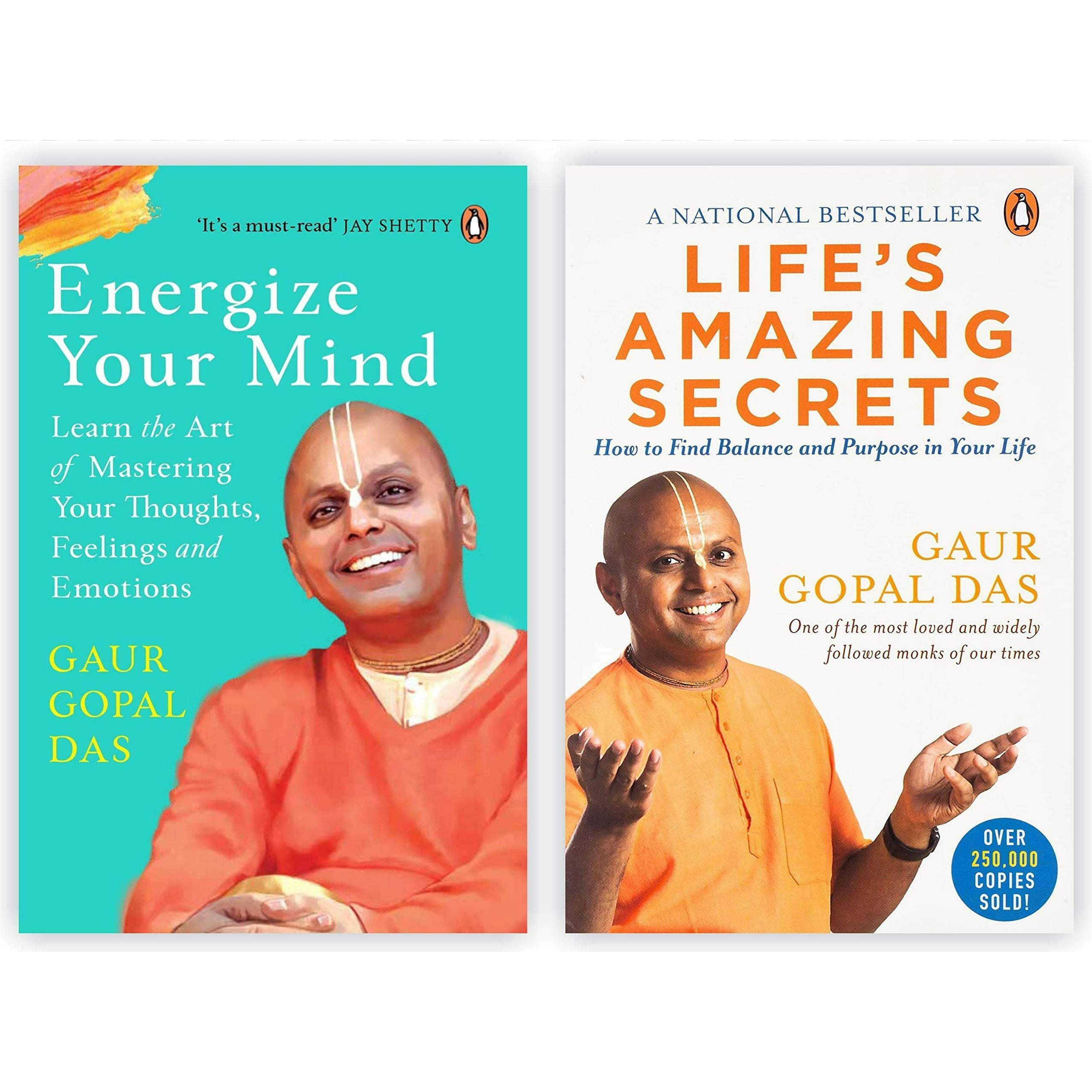 Penguin Gaur Gopal Das Book Set Life's Amazing Secrets, Energize Your Mind Size 2