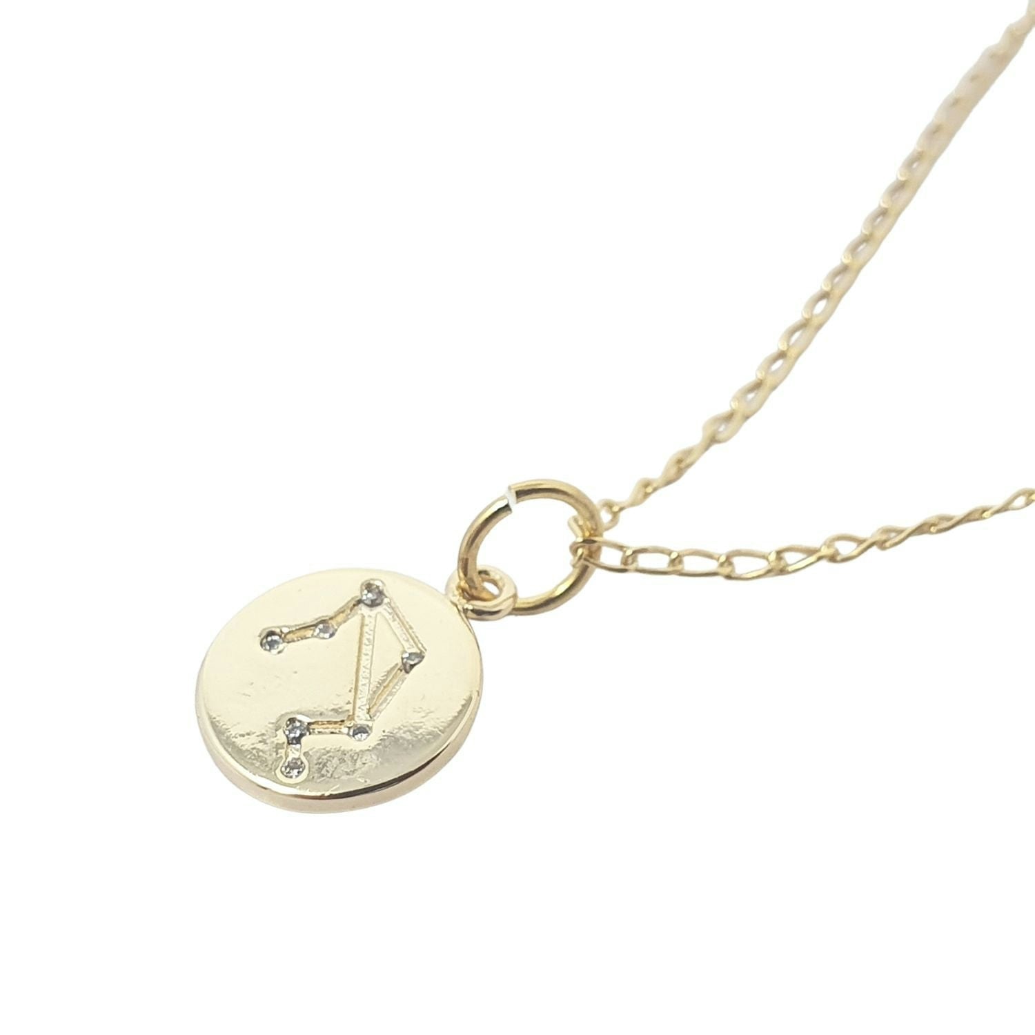 Harfi Gold Libra Plated Constellation Star Map Pendant Charm Necklace