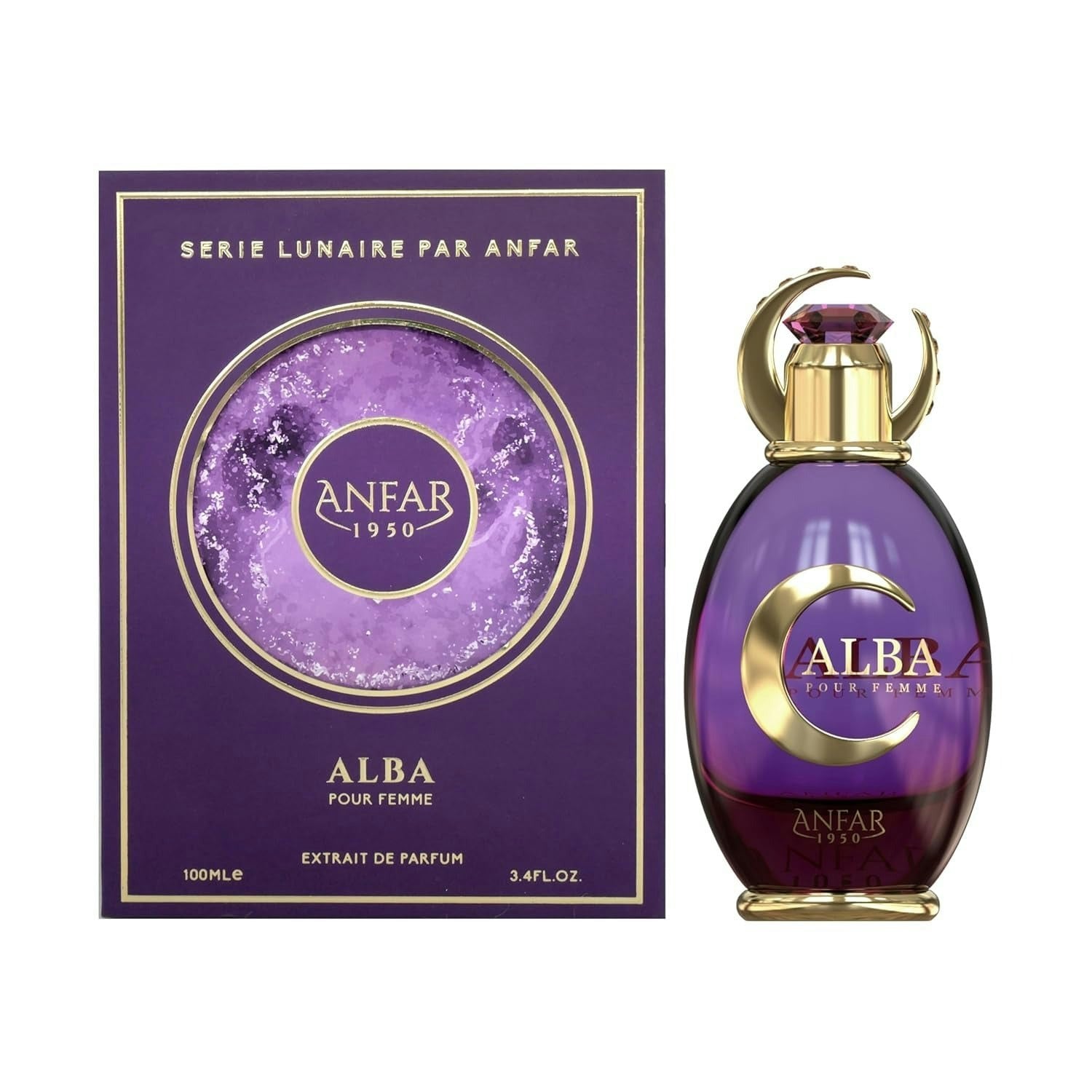 Anfar Purple Women's 1950 Alba Pour Femme 100Ml Extrait Serie Lunaire In - Image 4