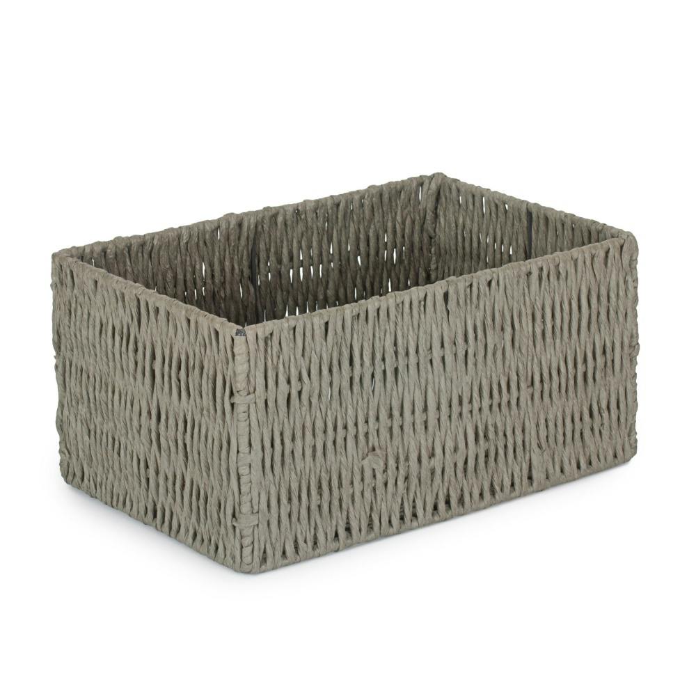 Rackhams Grey Paper Rope Storage Basket - Large