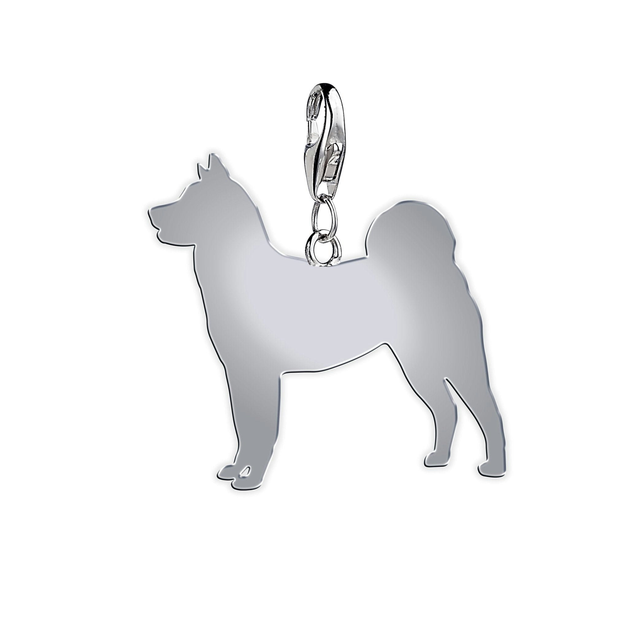 Mylee London Silver Akita Silhouette Charm - Yes - Clip On Charm