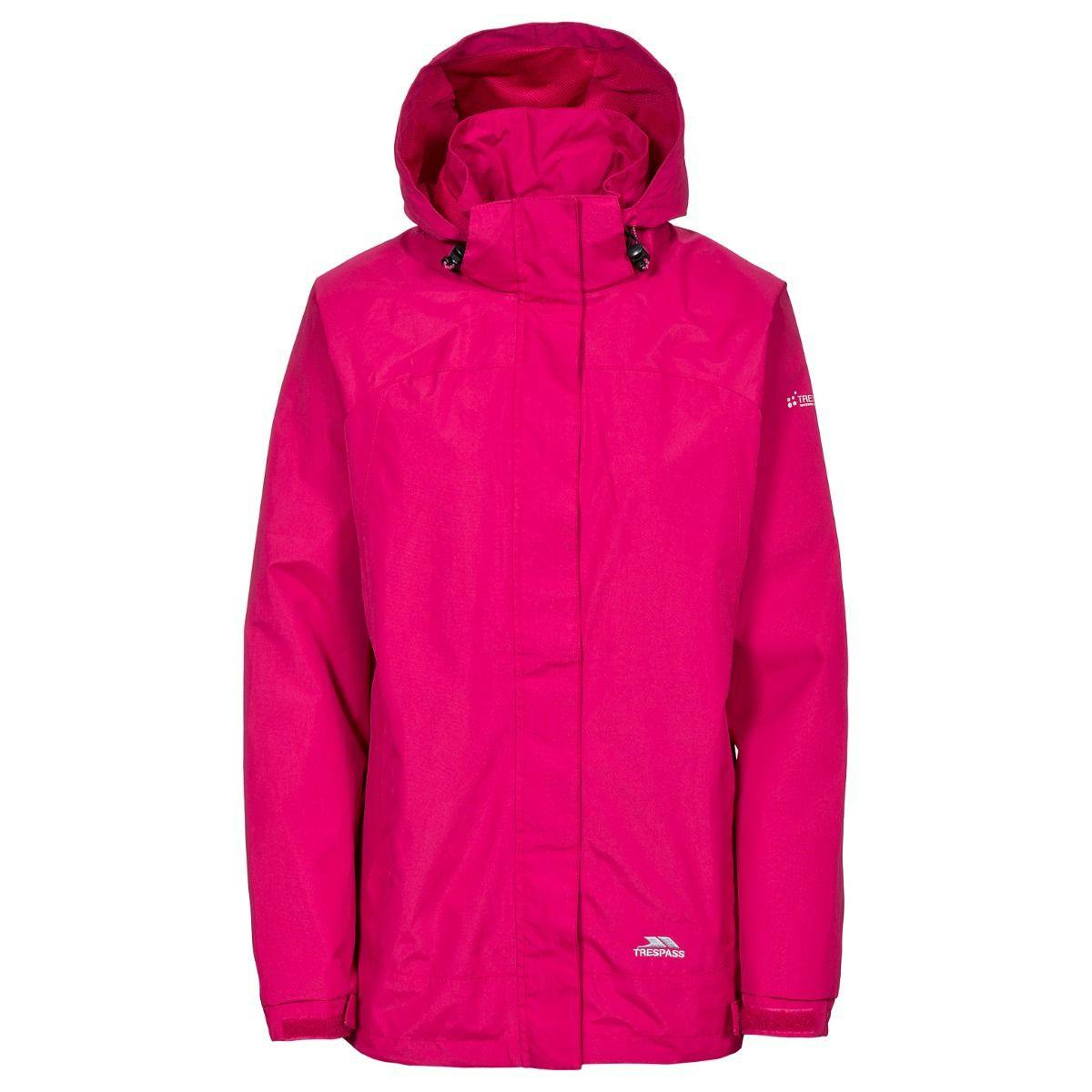 Trespass Women's Nasu Ii Waterproof Jacket - Cerise - Xxs - Cerise - 100% Polyester