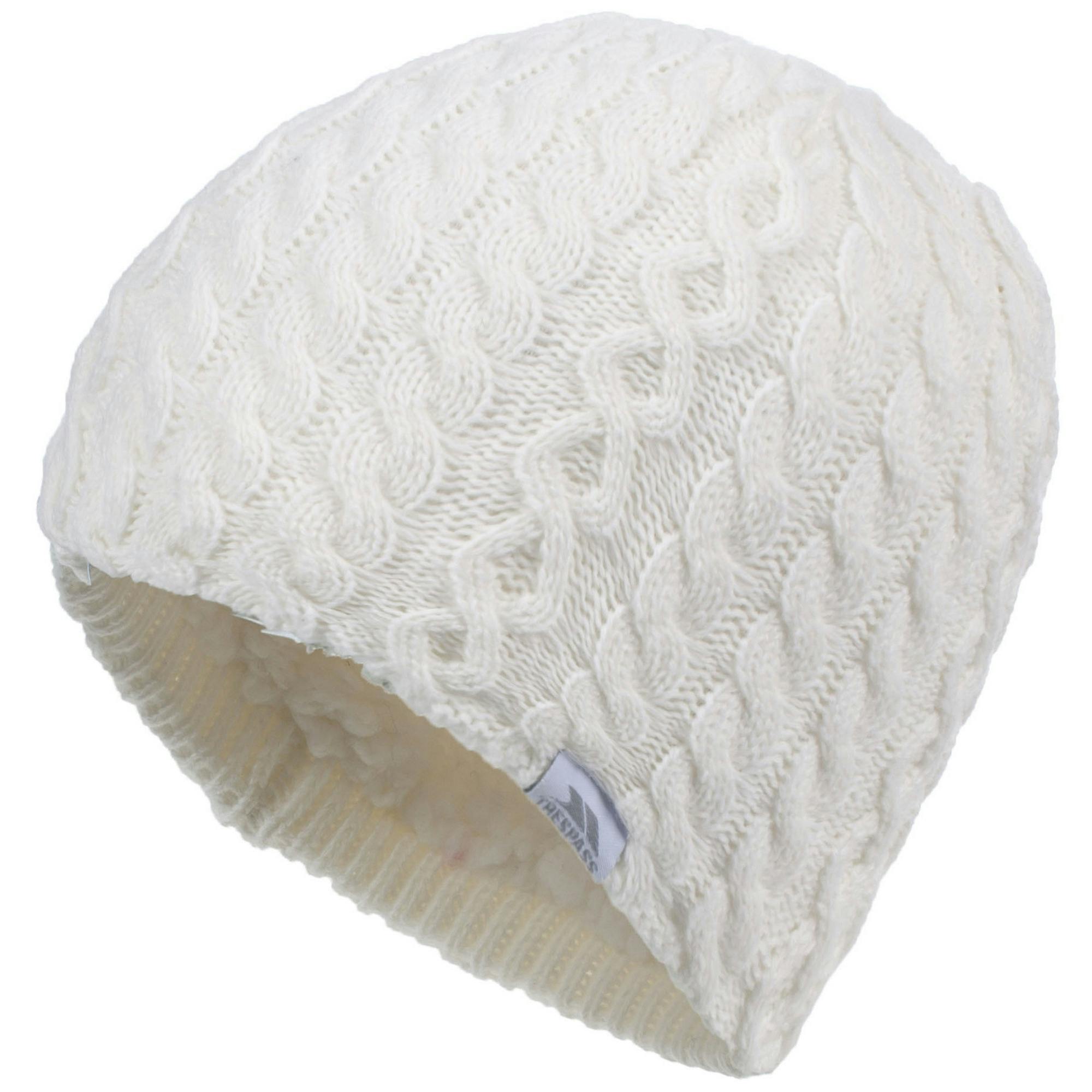 Trespass Womens/Ladies Kendra Beanie Hat - White - One Size - Image 3