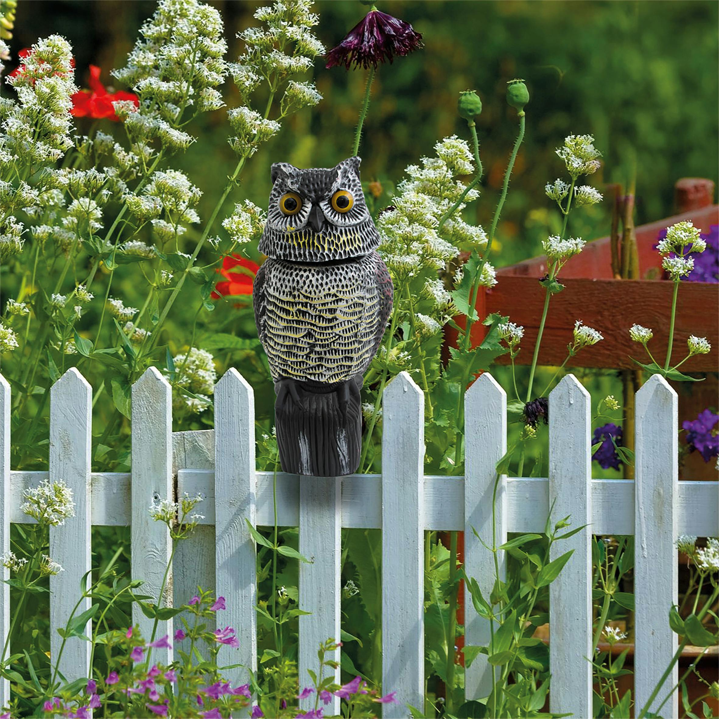 Rackhams Home And Garden Life-Sized Decoy Owl With Rotating Head - Bird And Small Mammal Scaring Device