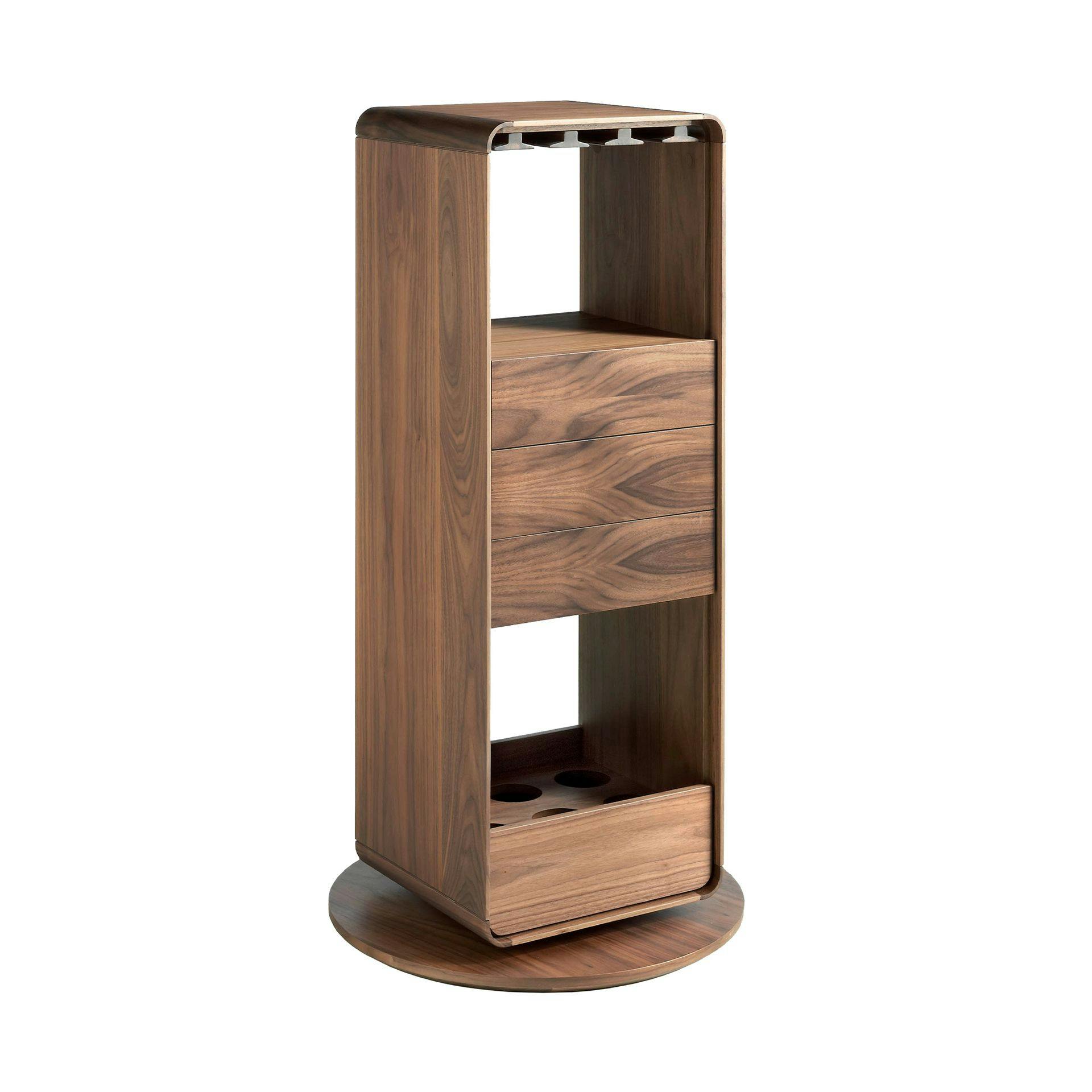 Angel Cerdá Swivelling Walnut Bar Cabinet 3115