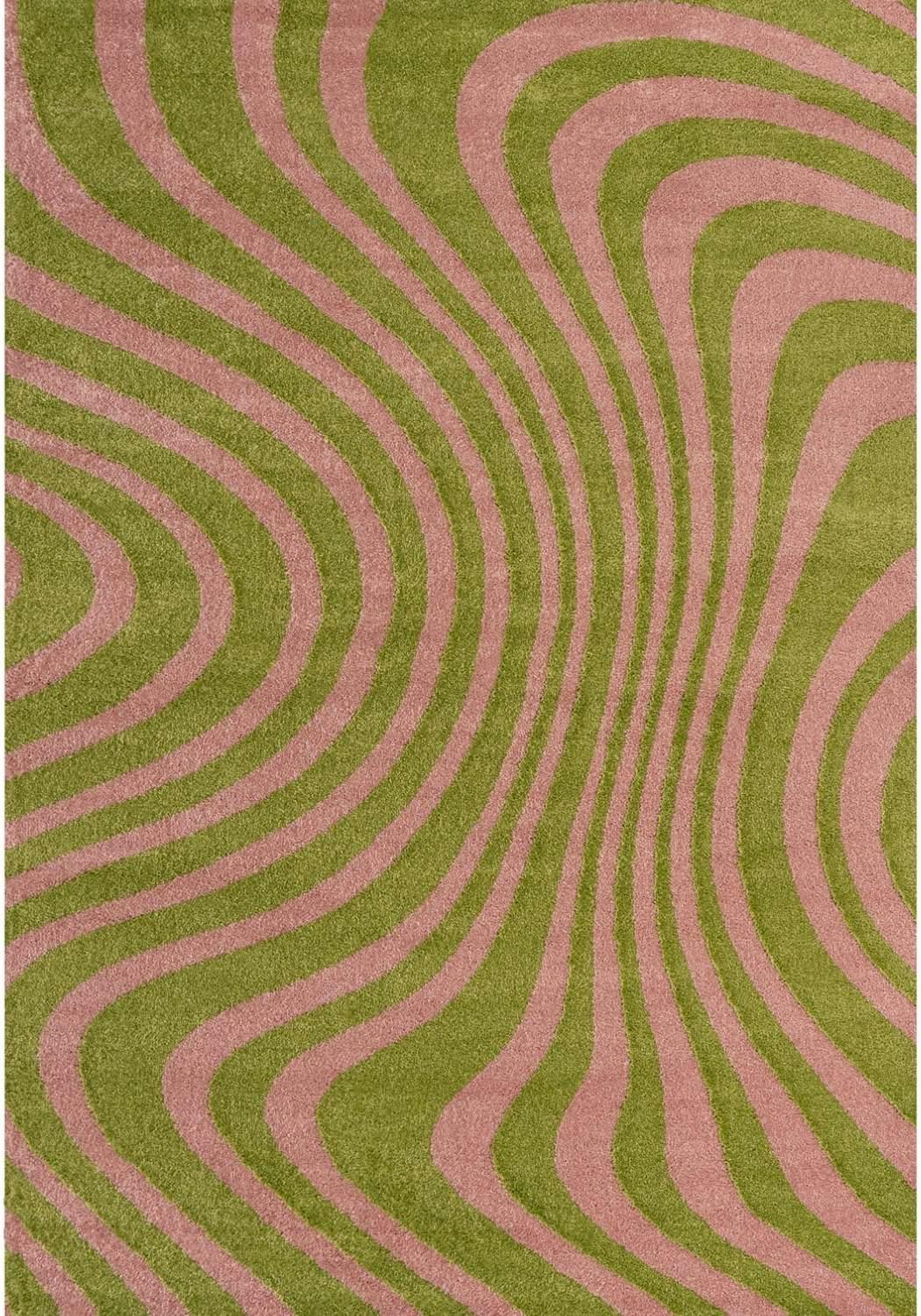 The Rugs Green/Pink Joli Striped & Rug - 200X290 Cm