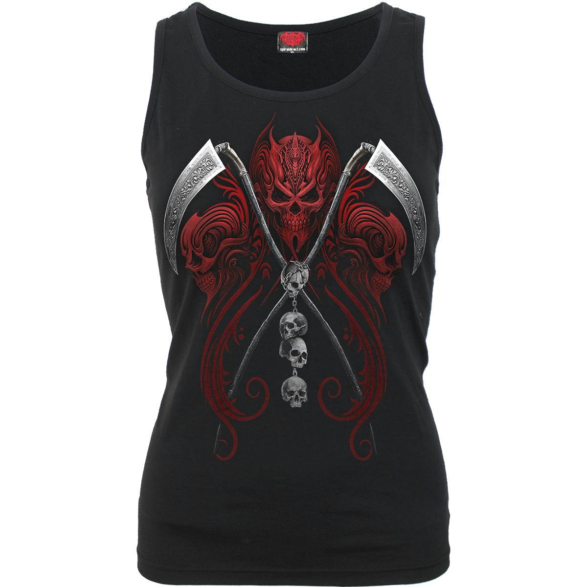 Spiral Direct Black Reaperess - Razor Back Top - Xl - Digital - Digital
