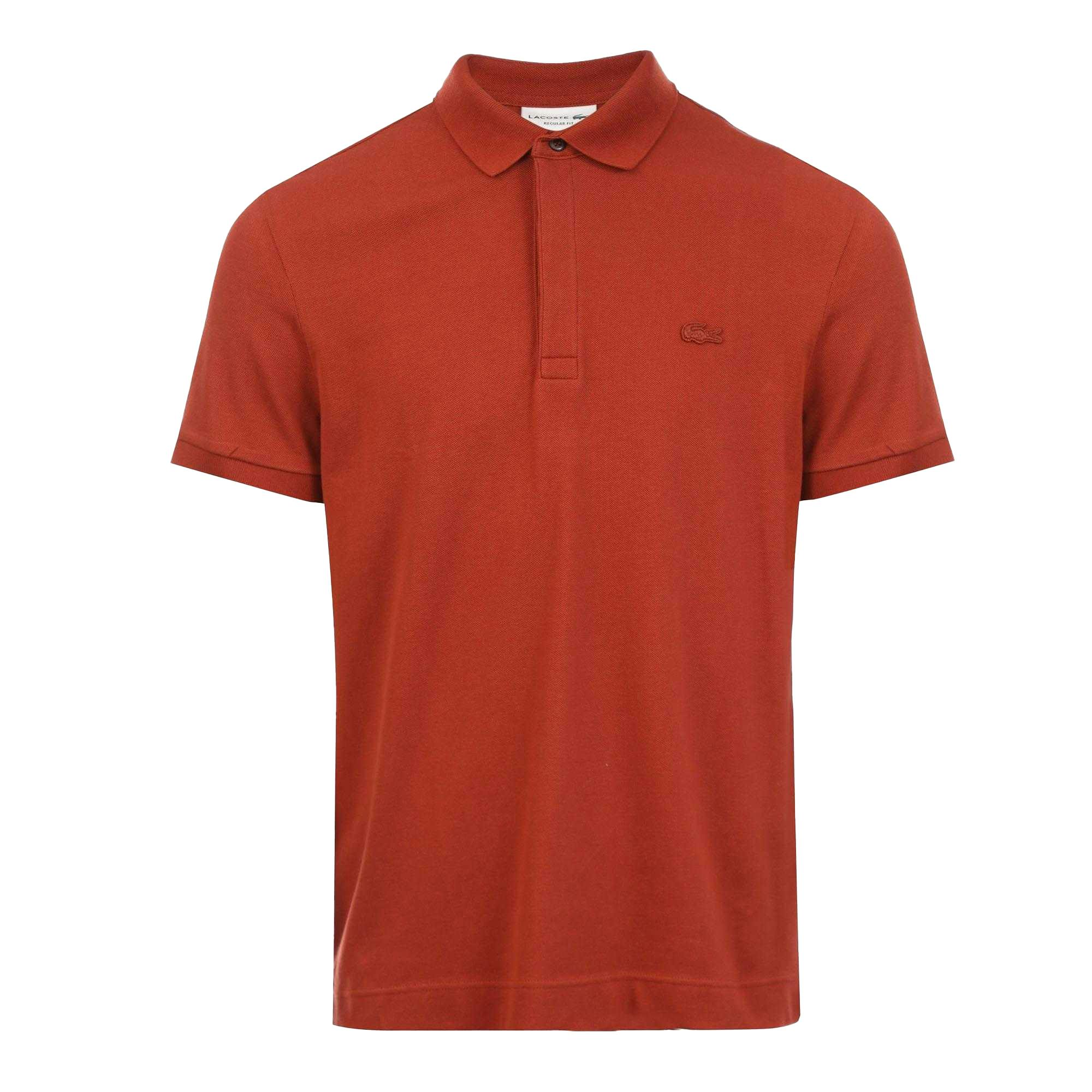 Lacoste Men's Red Pique Stretch Regular Polo Shirt - Xs - 94% Cotton/6% Elastane