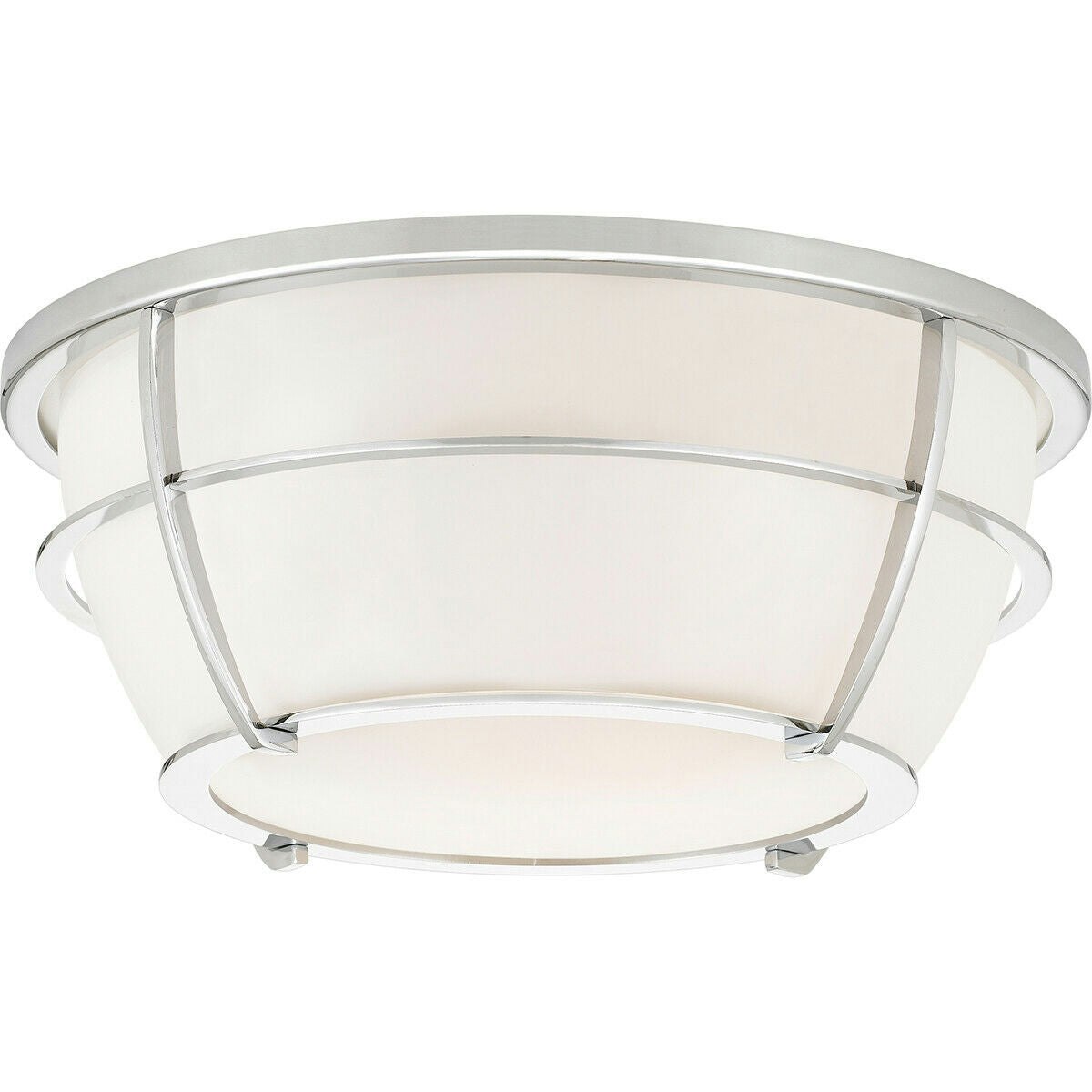 Rackhams Light Bulb Flush Low Ceiling Polished Chrome Led E27 60W Bulb Size 2
