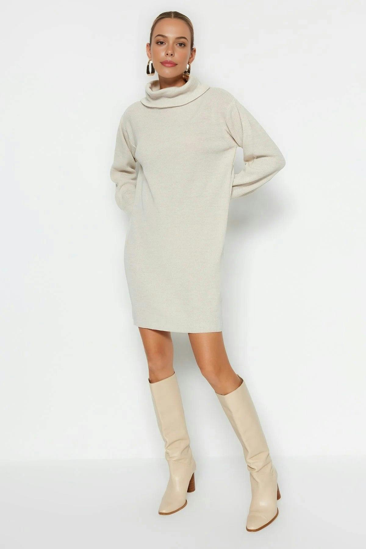 Wovcor Mini Knit Dress - Stone - M