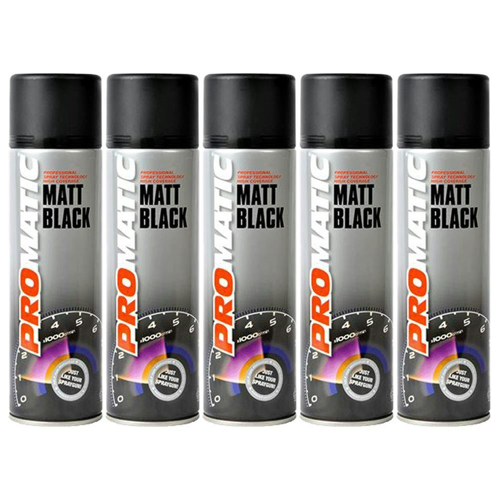 1 x Promatic MB500 Matt Black Spray Paint 500ml - Image 23