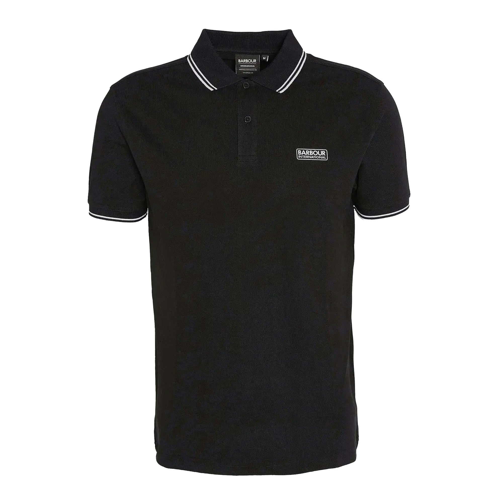 Barbour Black International Evan Tipped Polo Shirt - 3XL