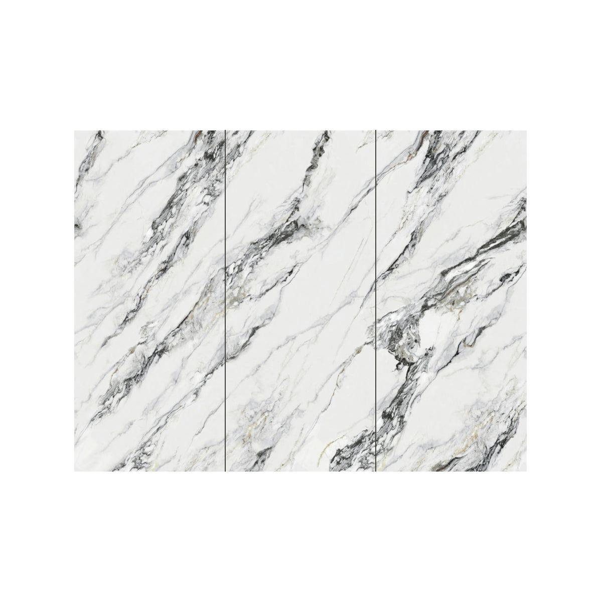 Ener-J Unisex White 3D Continuous Marble Charcoal Pet Panel 1220X2440mm (Pack Of 3) In 3In - Image 2
