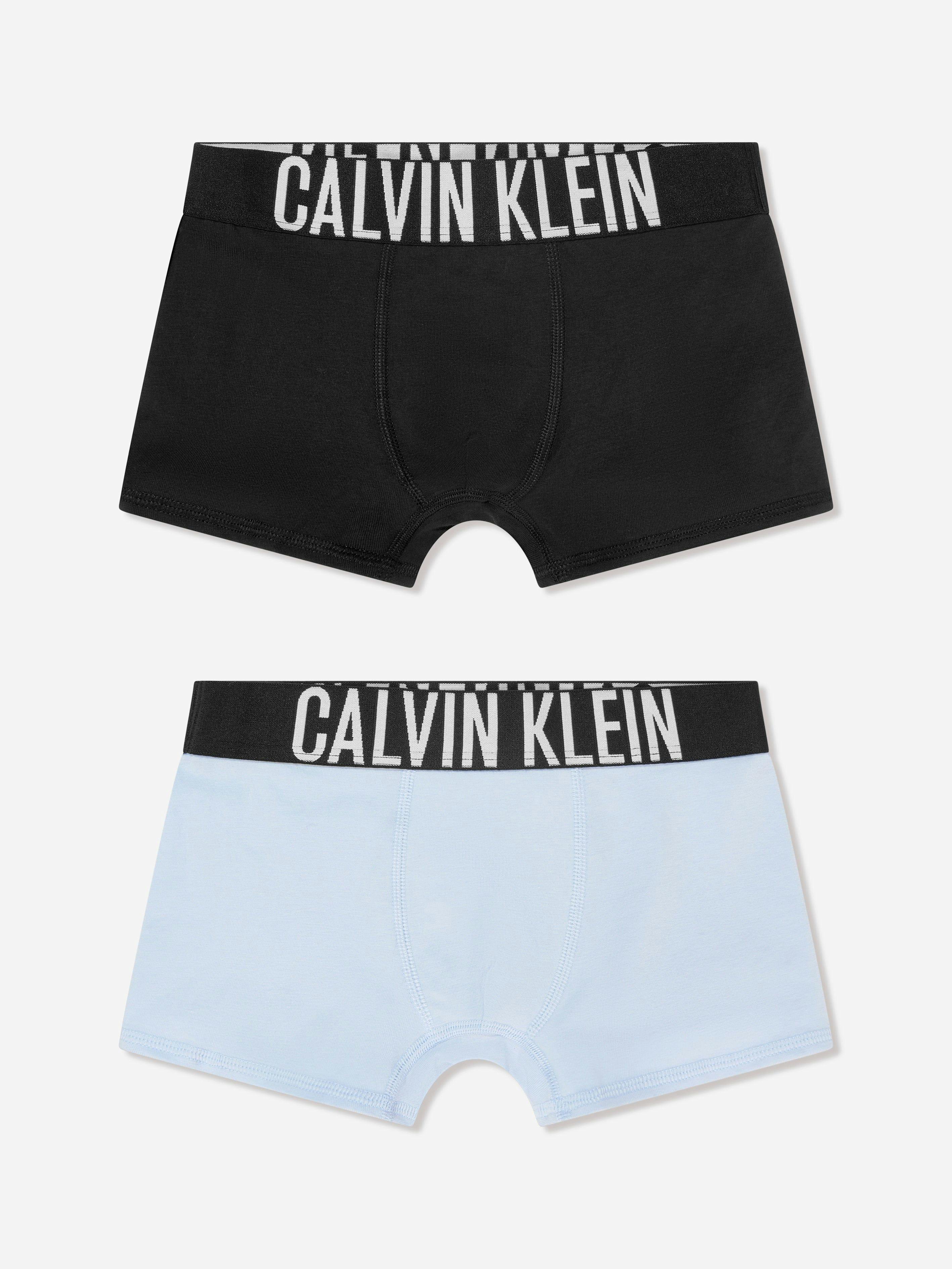 Calvin Klein Boys Black 2 Pack Boxer Shorts Set In - 14 - 16 Yrs