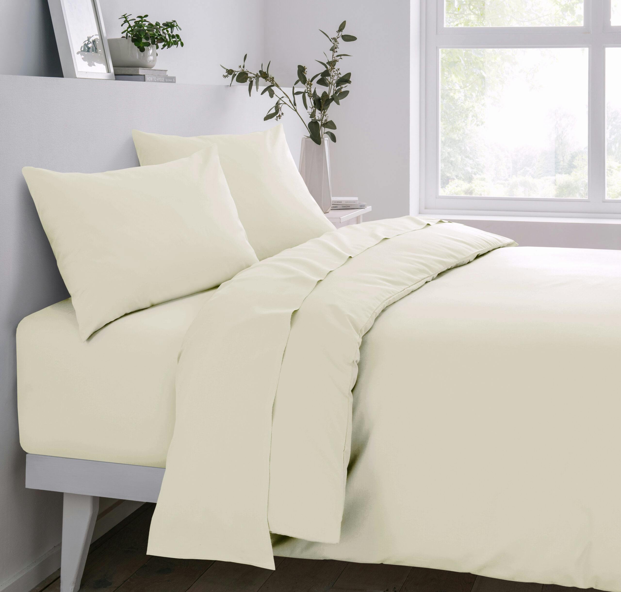 Rackhams Ivory Deluxe Fitted Fitted Bedsheet Or Pillowcase - Super King (180Cm X 200Cm) + 25Cm Deep