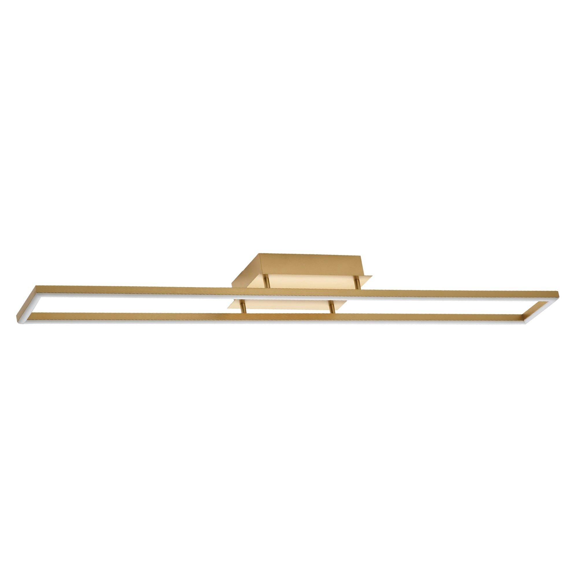 Happy Homewares Gold/Light Brushed Led Ceiling Strip Fitting - Ideal For Kitchens