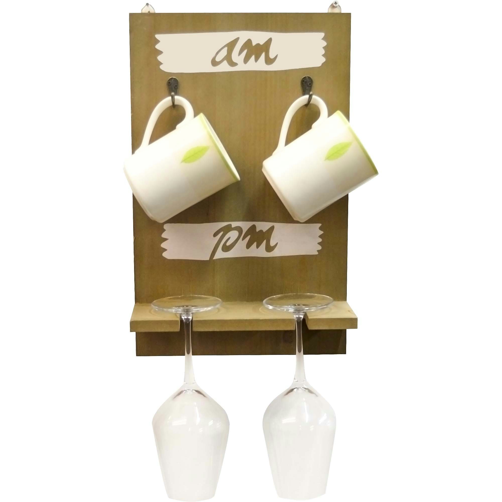 Rackhams Am/Pm Mug & Glass Holder