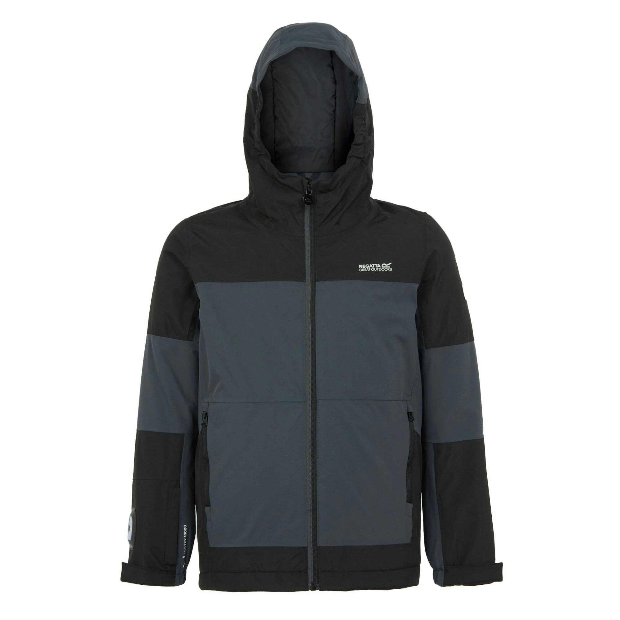 Regatta Boys Grey/Black 'S Beamz Iv Waterproof Jacket - Seal - Seal - 5-6 Years