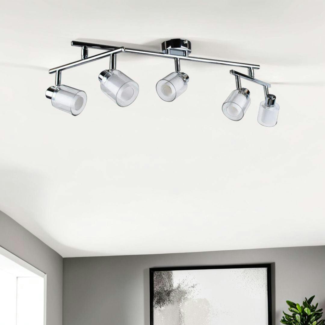 Pagazzi Lighting Light Pagazzi Ing Jacey 5 Chrome Ceiling Spot Bar