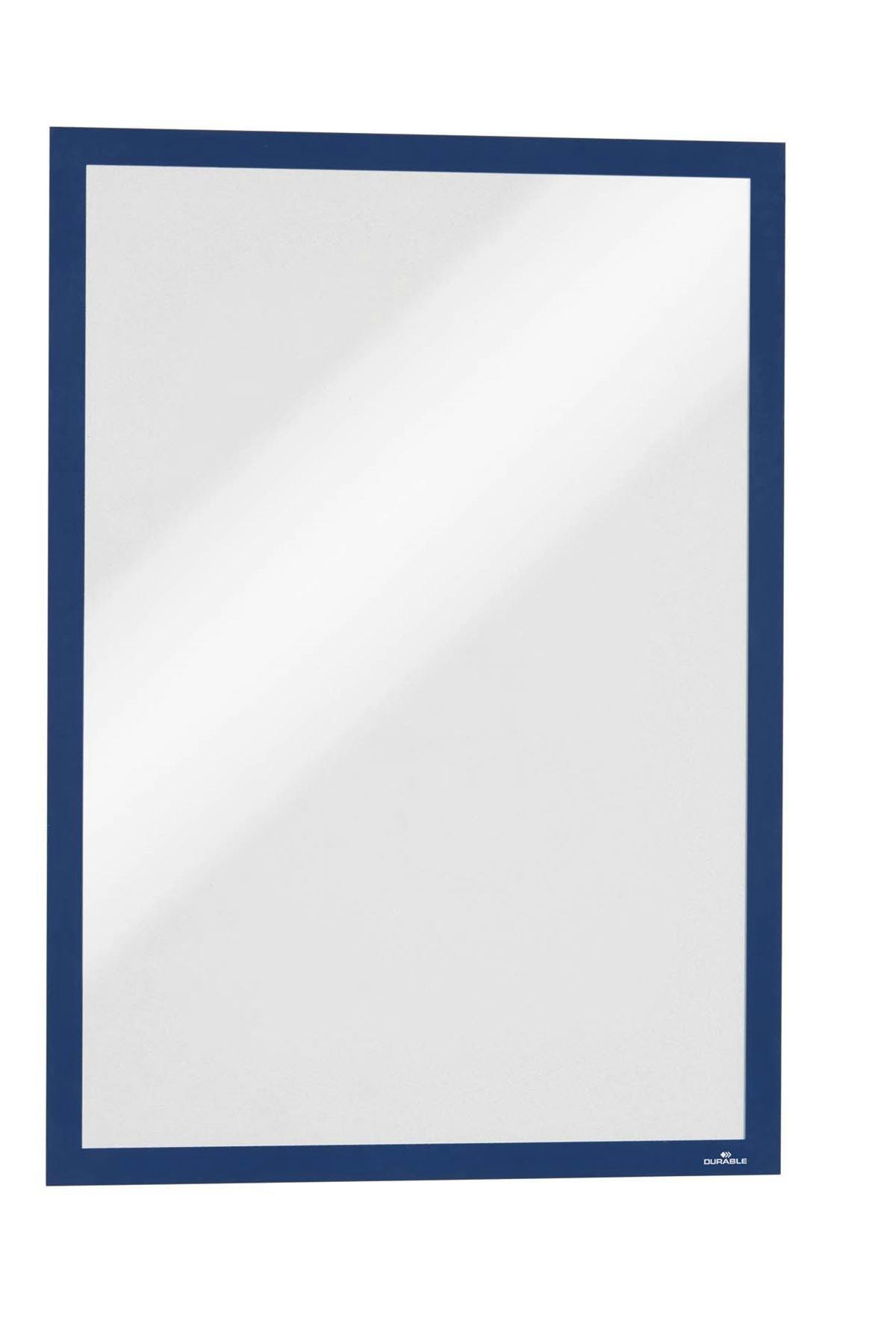 Durable Blue Duraframe Magnetic Document Signage Frame For Metal | 5 Pack | A3