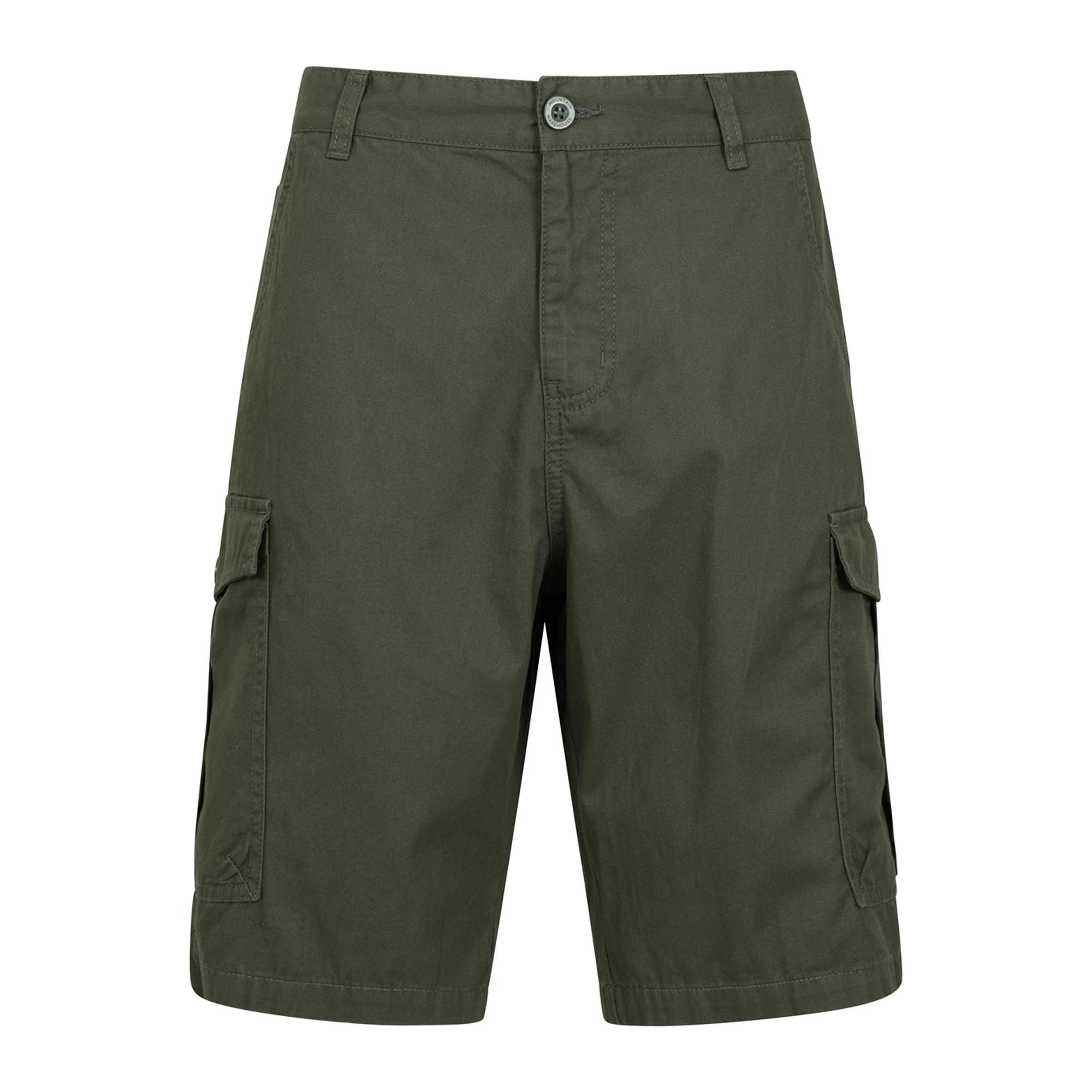 Mountain Warehouse Men's Green Lakeside Cargo Shorts - Khaki - 42R - Khaki - 100% Cotton