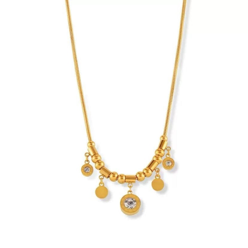 Luxe Tones Gold Seraphina Luxe 18Ct Plated Charm Necklace