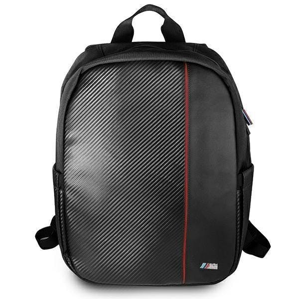 Bmw Red/Black M Series Carbon Stripe Laptop Backpack For 16" - Bmbp15cocaprbk